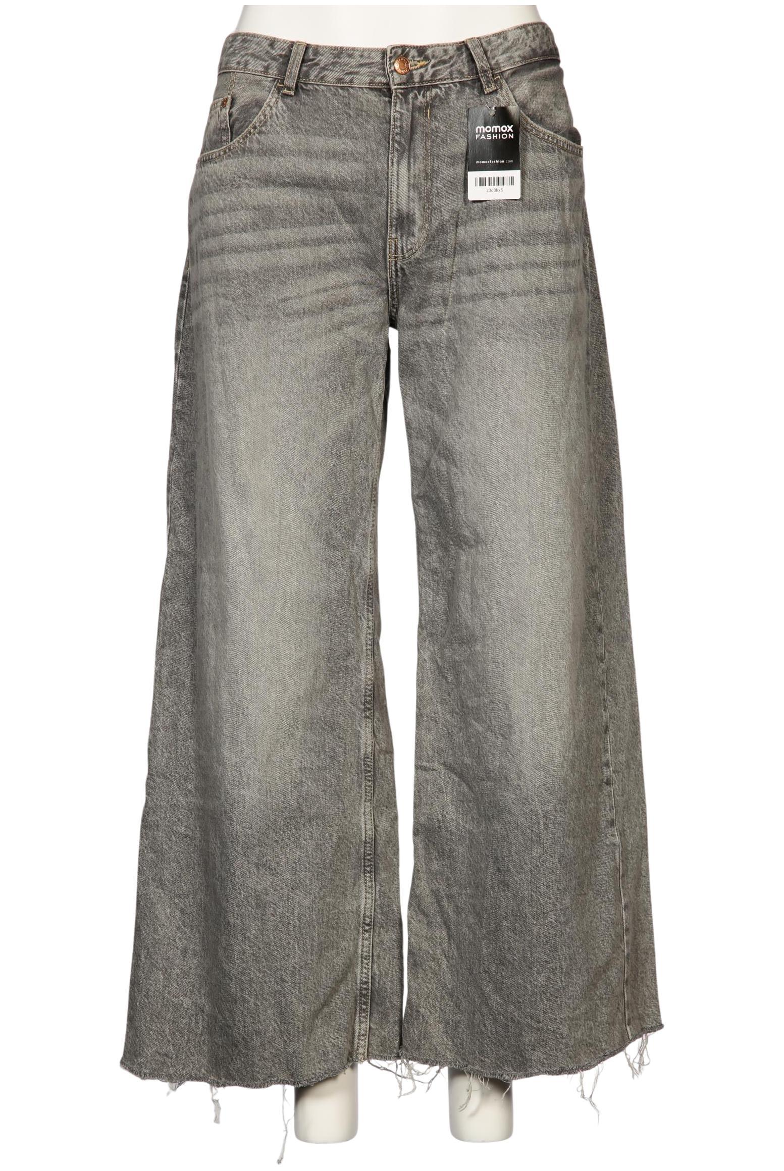 

bershka Damen Jeans, grau, Gr. 44