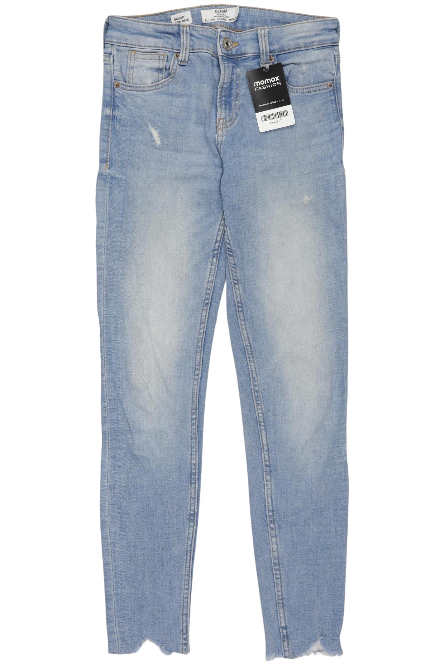 

bershka Damen Jeans, hellblau, Gr. 34