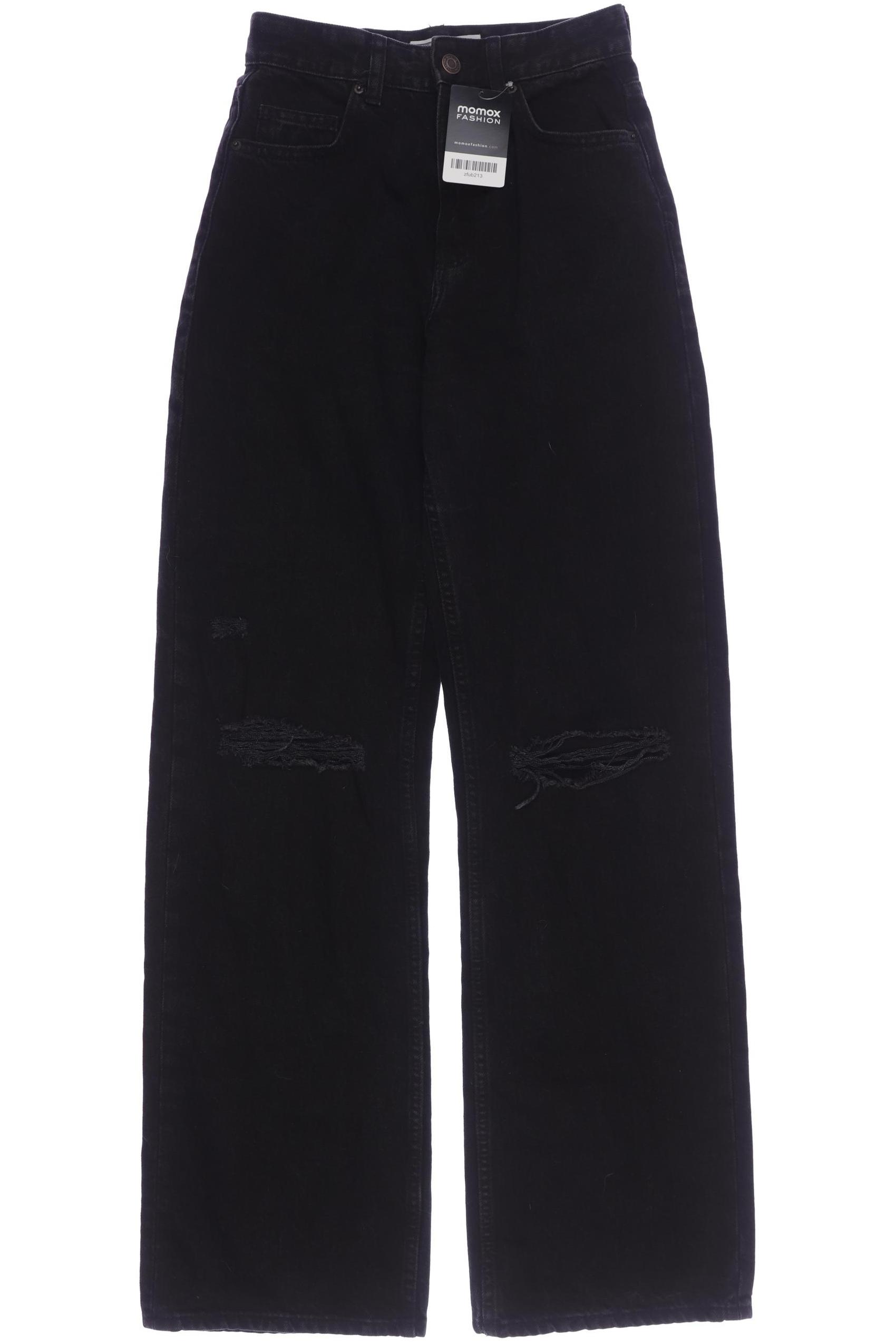 

bershka Damen Jeans, schwarz, Gr. 34