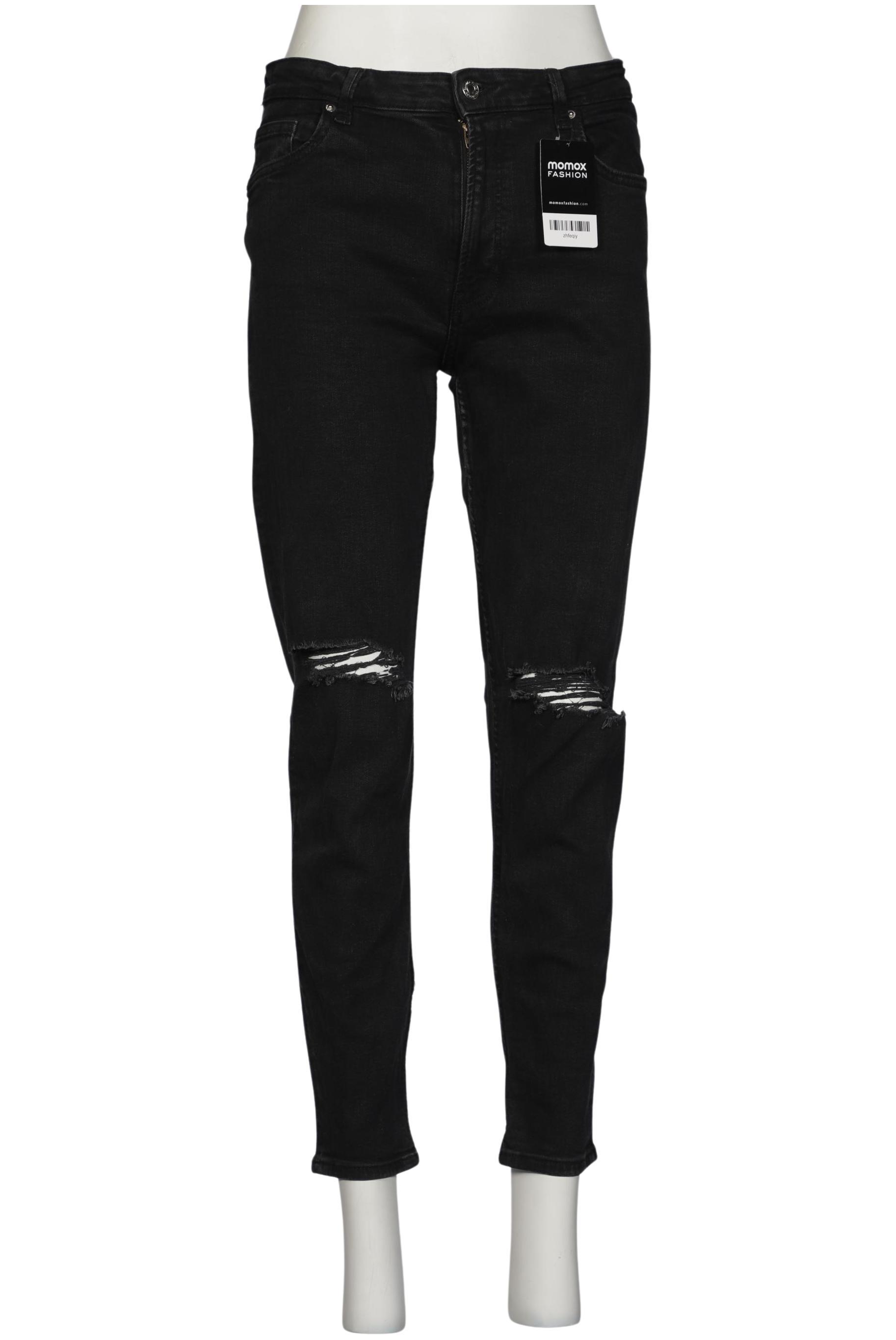

bershka Damen Jeans, schwarz, Gr. 40