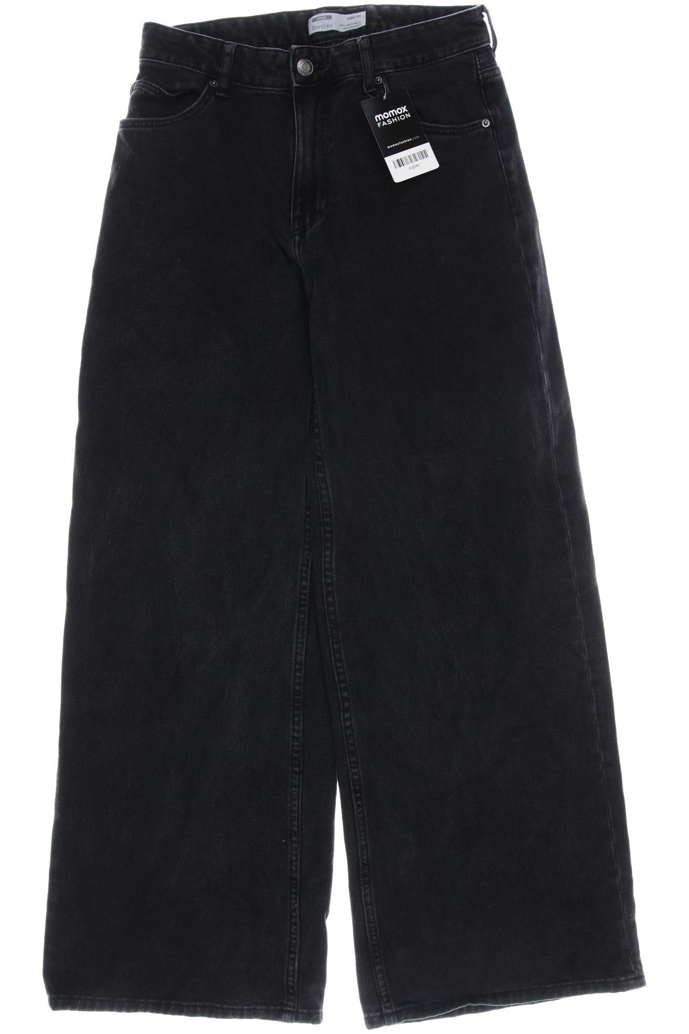 

bershka Damen Jeans, schwarz, Gr. 36