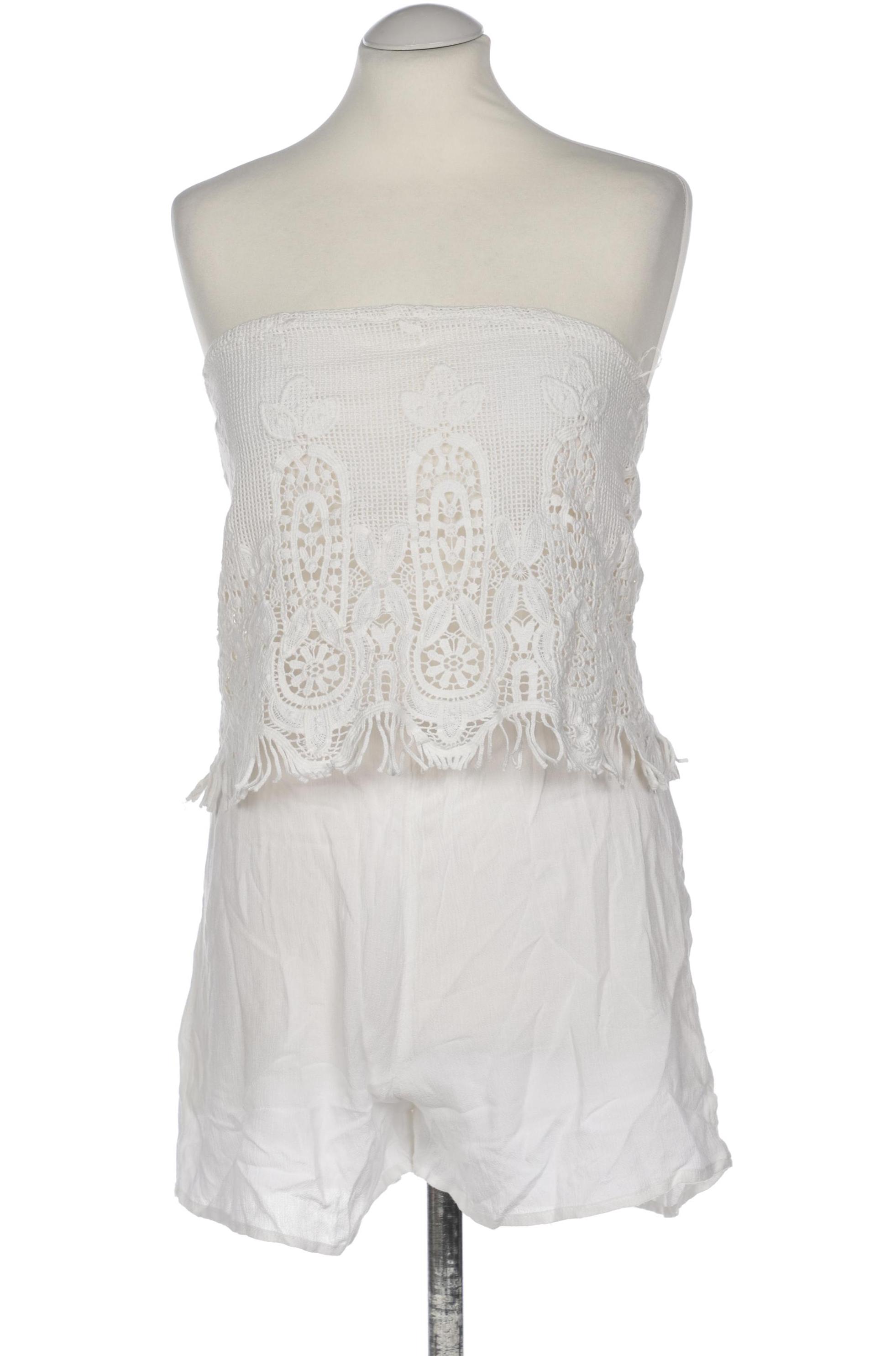 

bershka Damen Jumpsuit/Overall, cremeweiß, Gr. 34