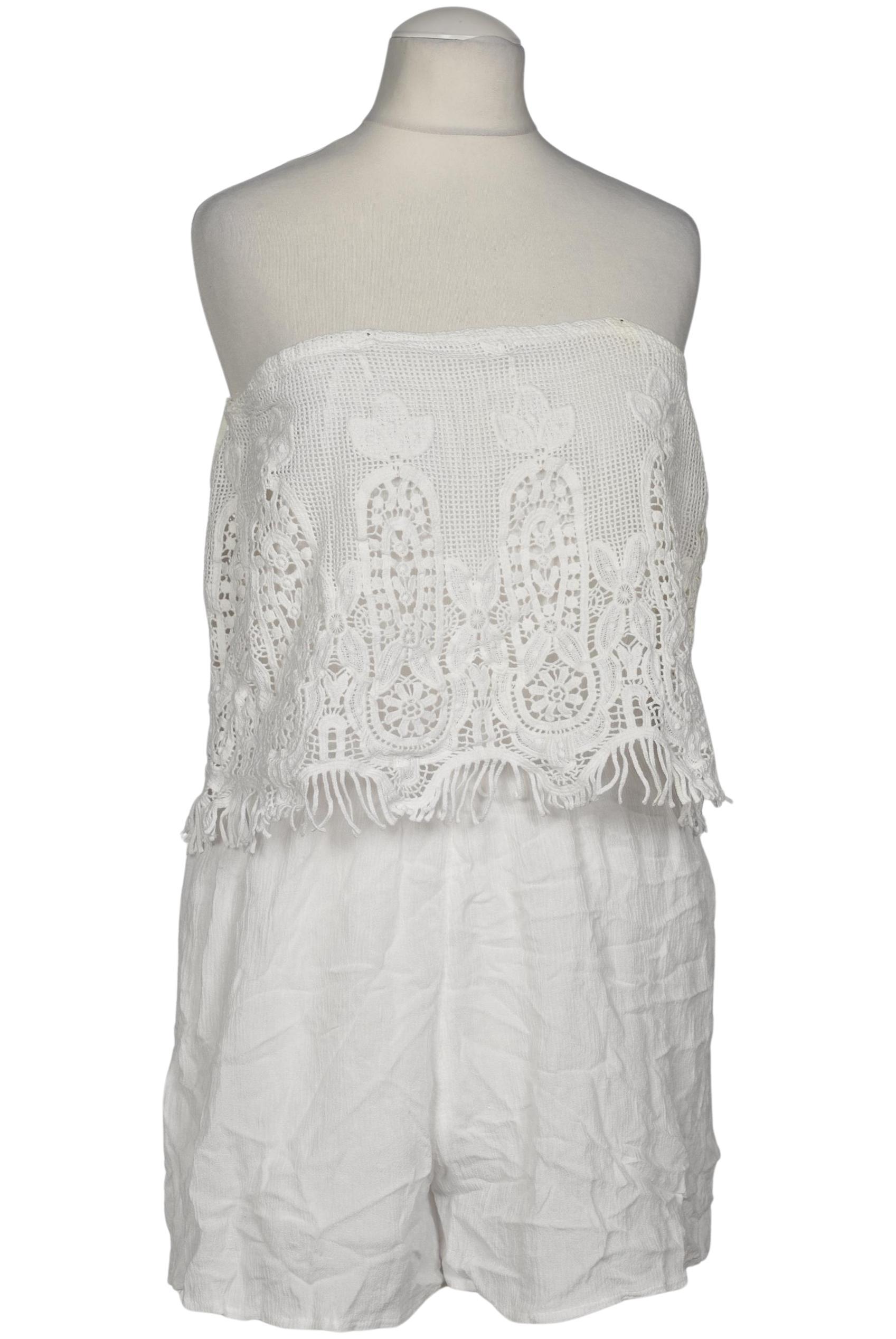 

bershka Damen Jumpsuit/Overall, weiß, Gr. 38
