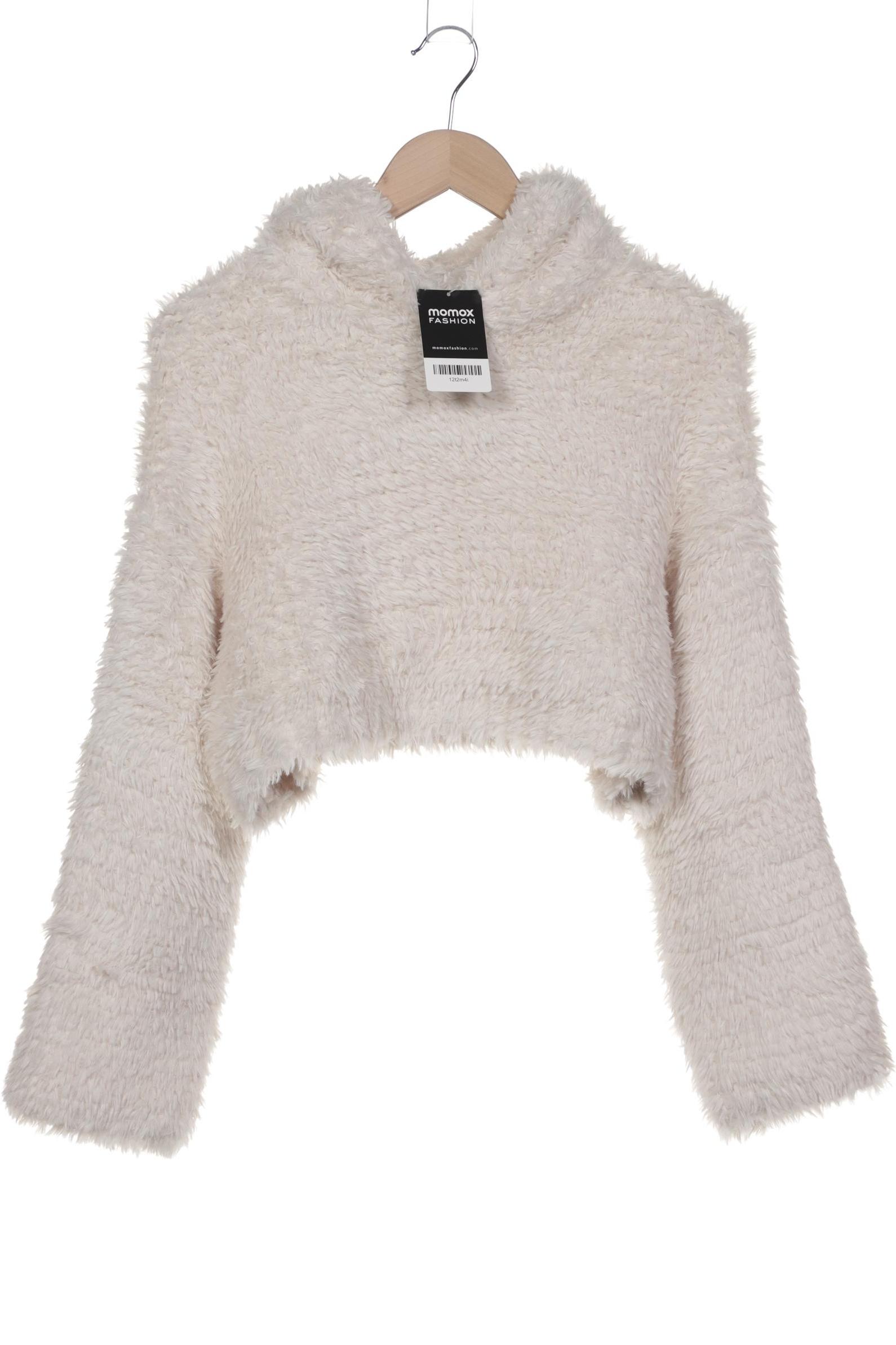 

bershka Damen Kapuzenpullover, weiß, Gr. 34