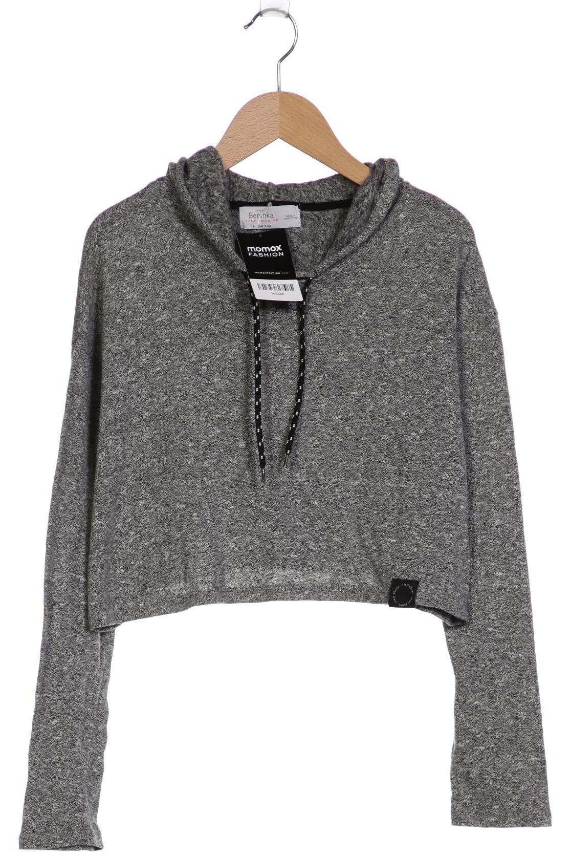 

bershka Damen Kapuzenpullover, grau, Gr. 38