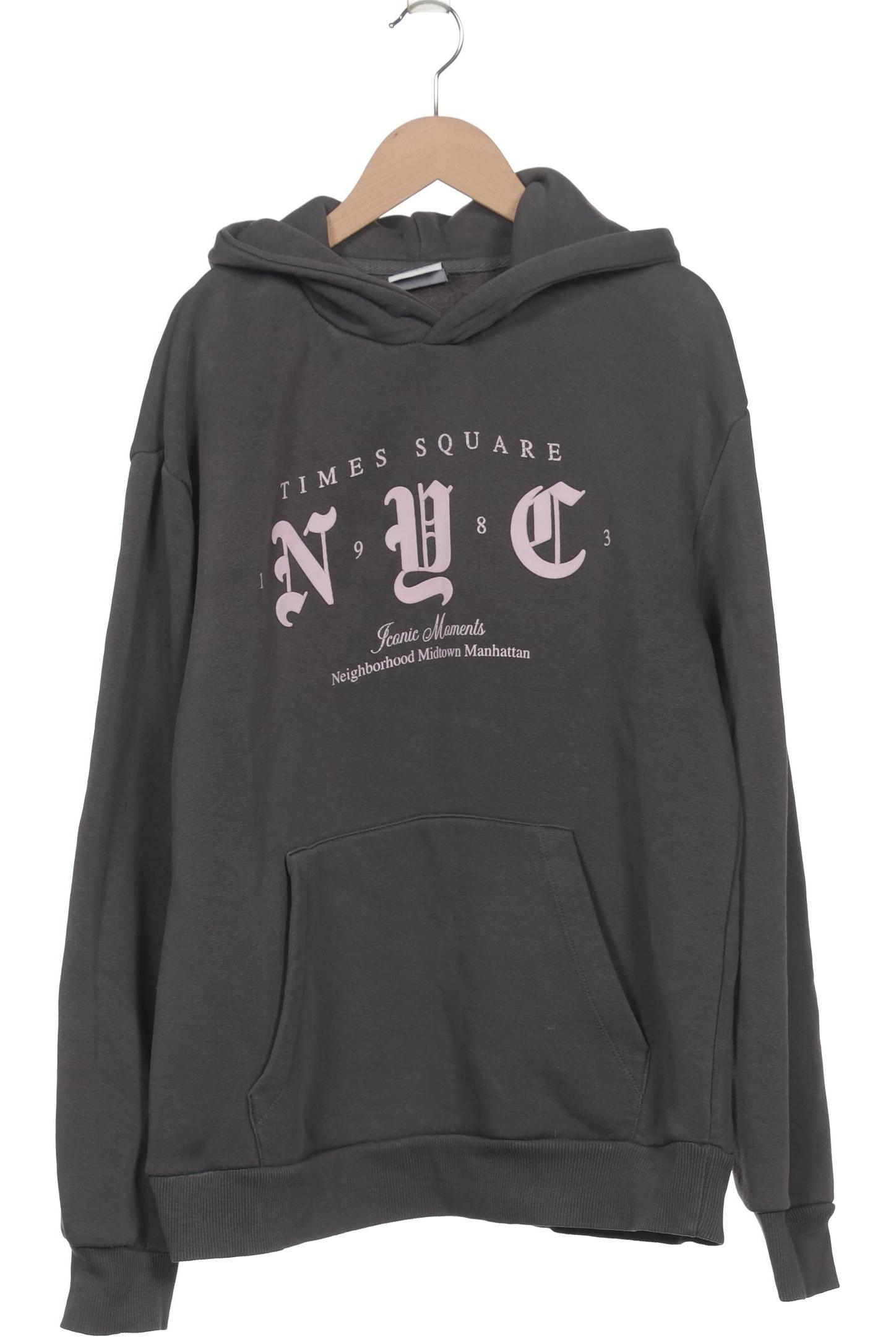 

bershka Damen Kapuzenpullover, grau, Gr. 38