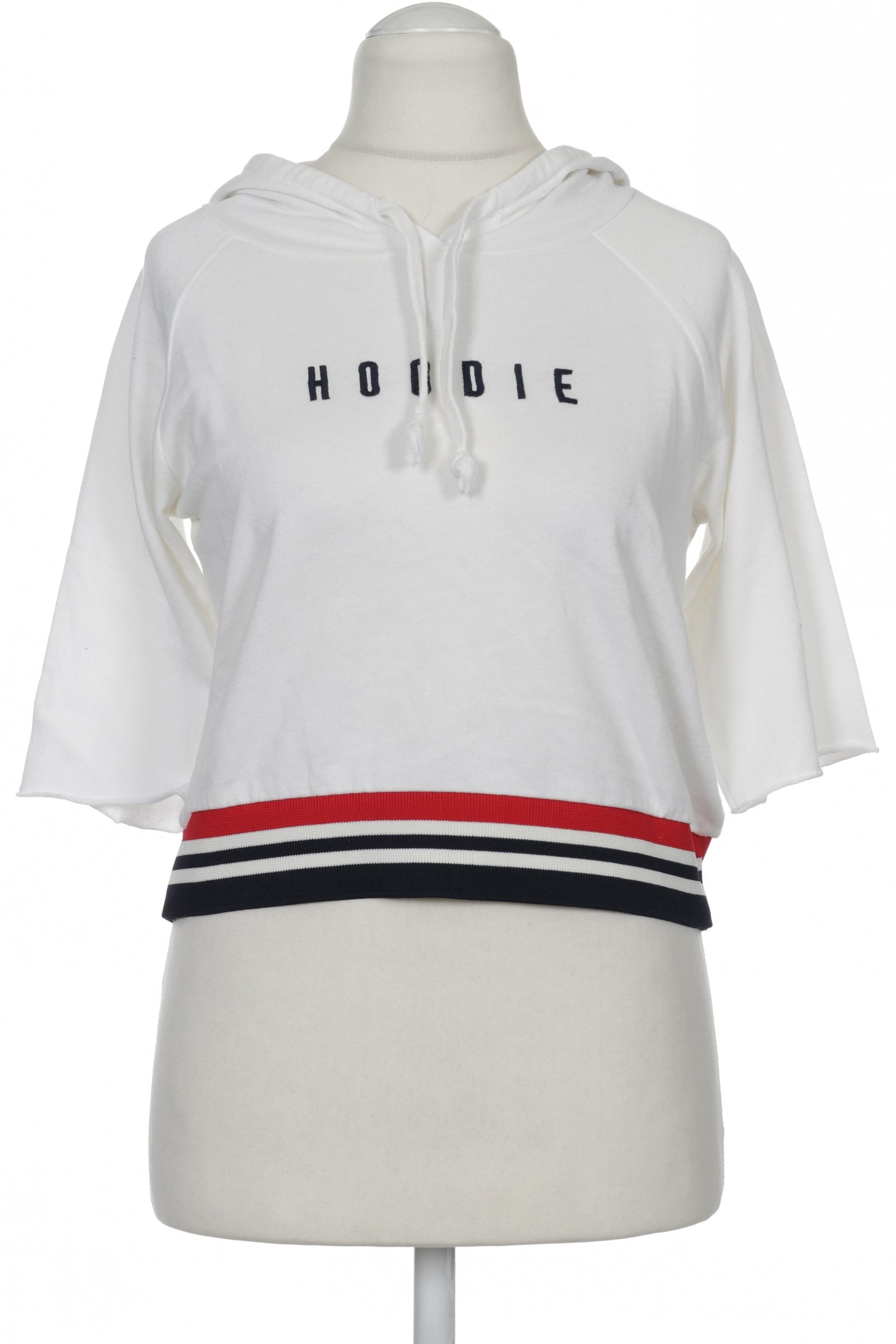 

bershka Damen Kapuzenpullover, weiß, Gr. 36