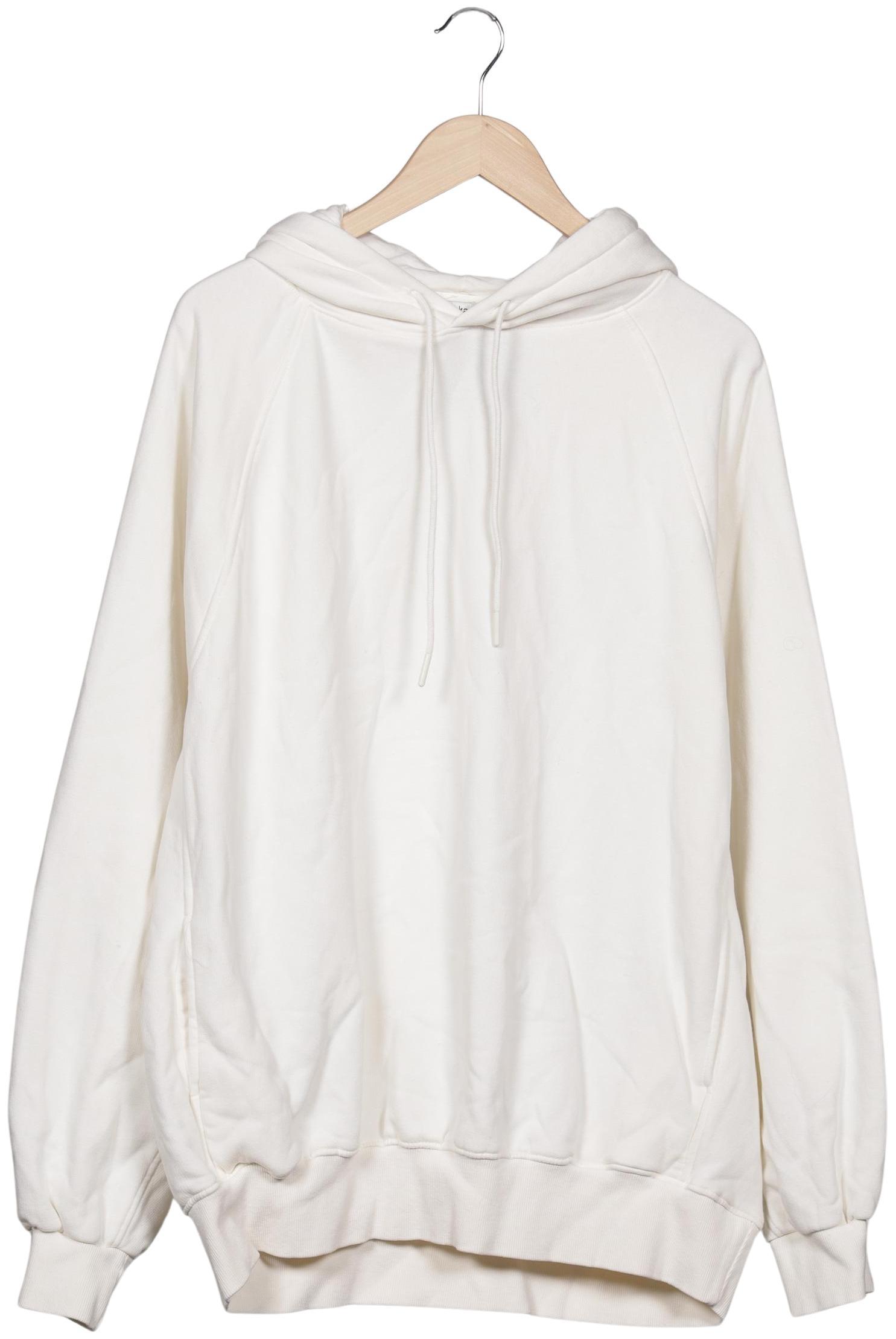 

bershka Damen Kapuzenpullover, cremeweiß, Gr. 44