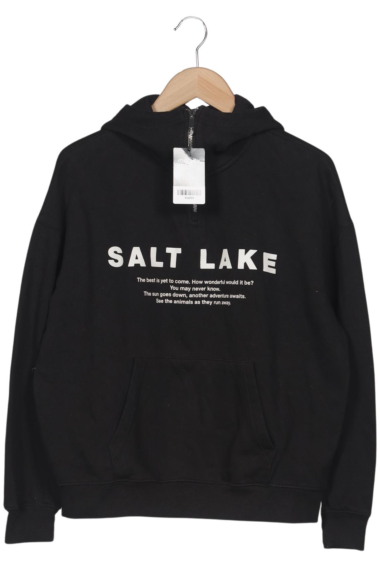 

bershka Damen Kapuzenpullover, schwarz, Gr. 36