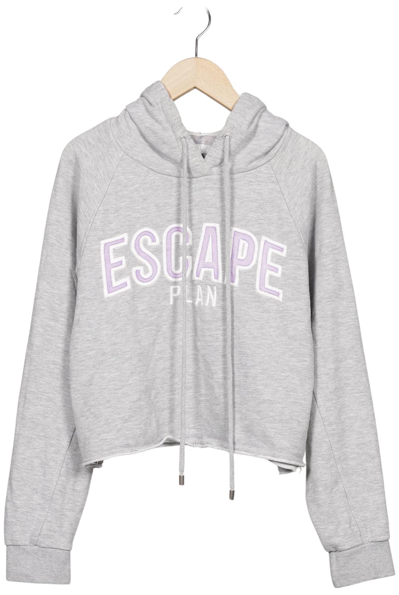 

bershka Damen Kapuzenpullover, grau, Gr. 36