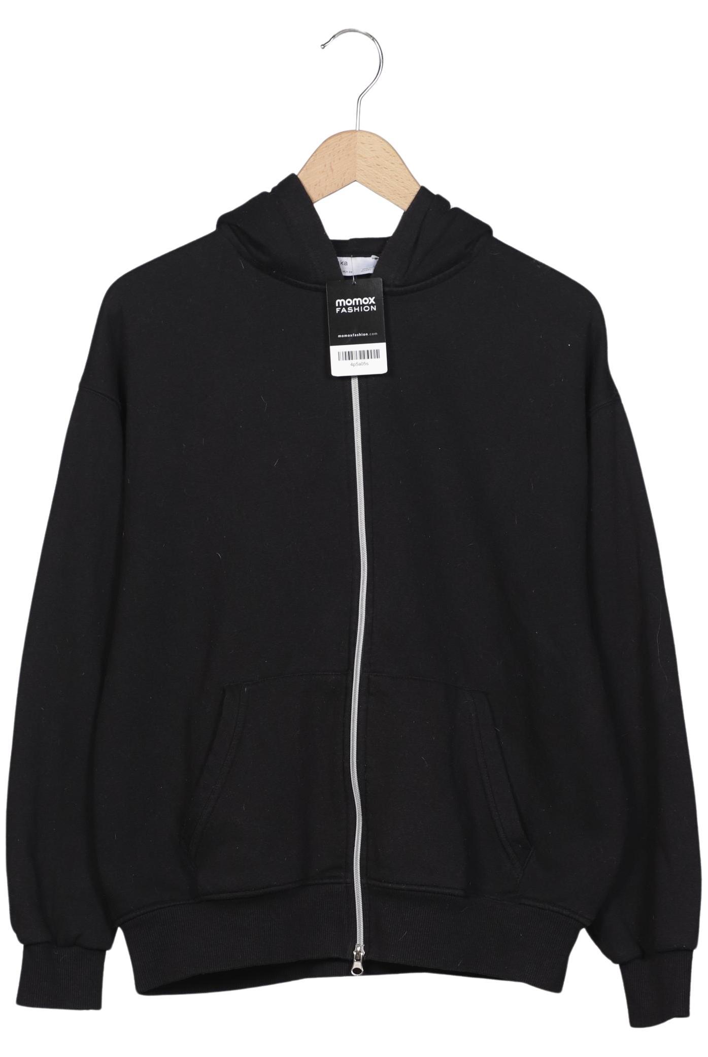 

bershka Damen Kapuzenpullover, schwarz, Gr. 34