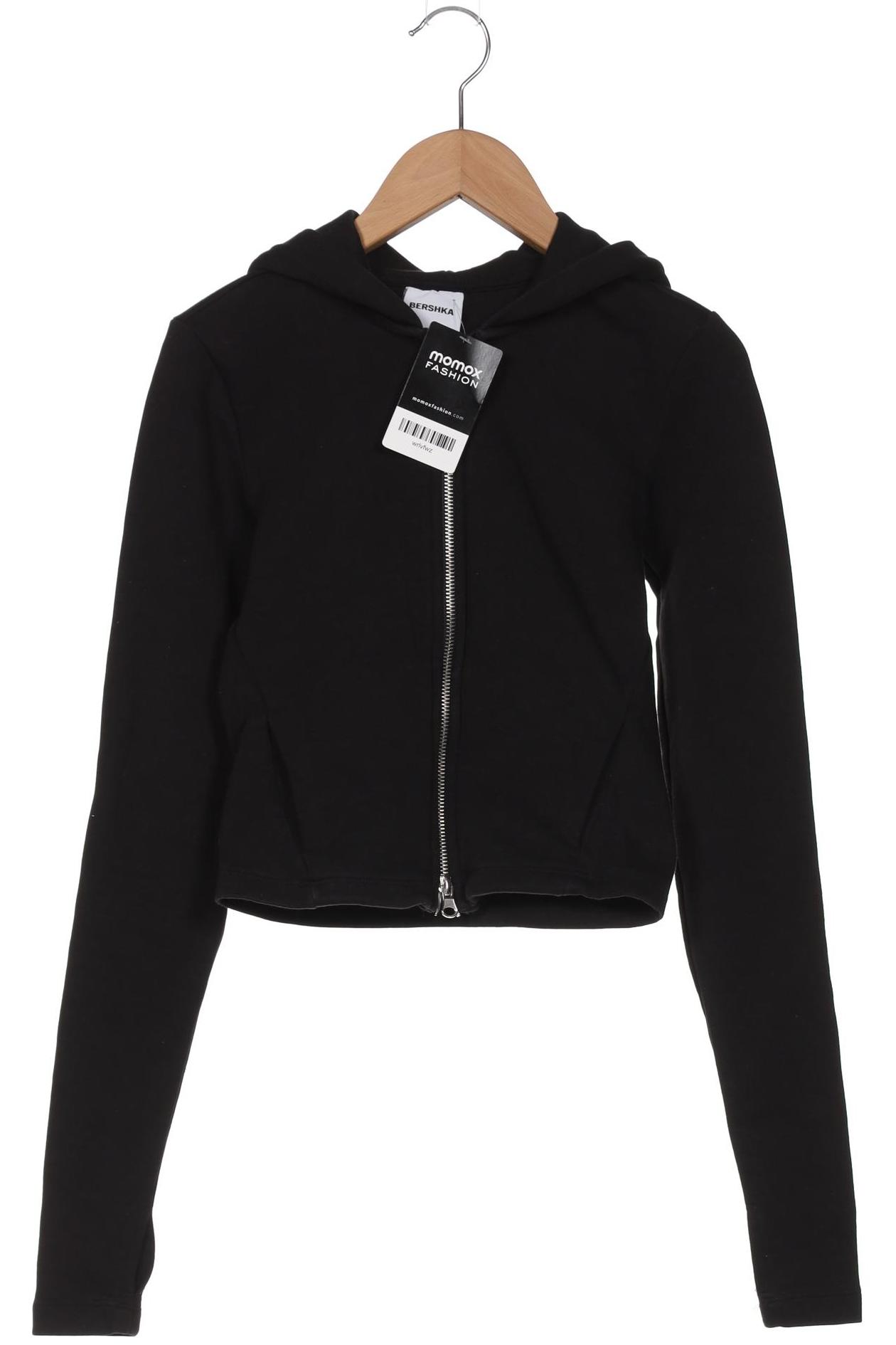 

bershka Damen Kapuzenpullover, schwarz, Gr. 36