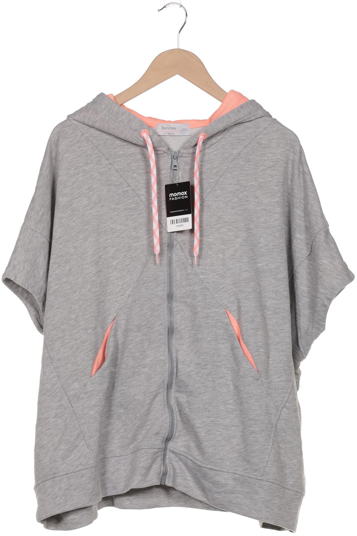 

bershka Damen Kapuzenpullover, grau, Gr. 38