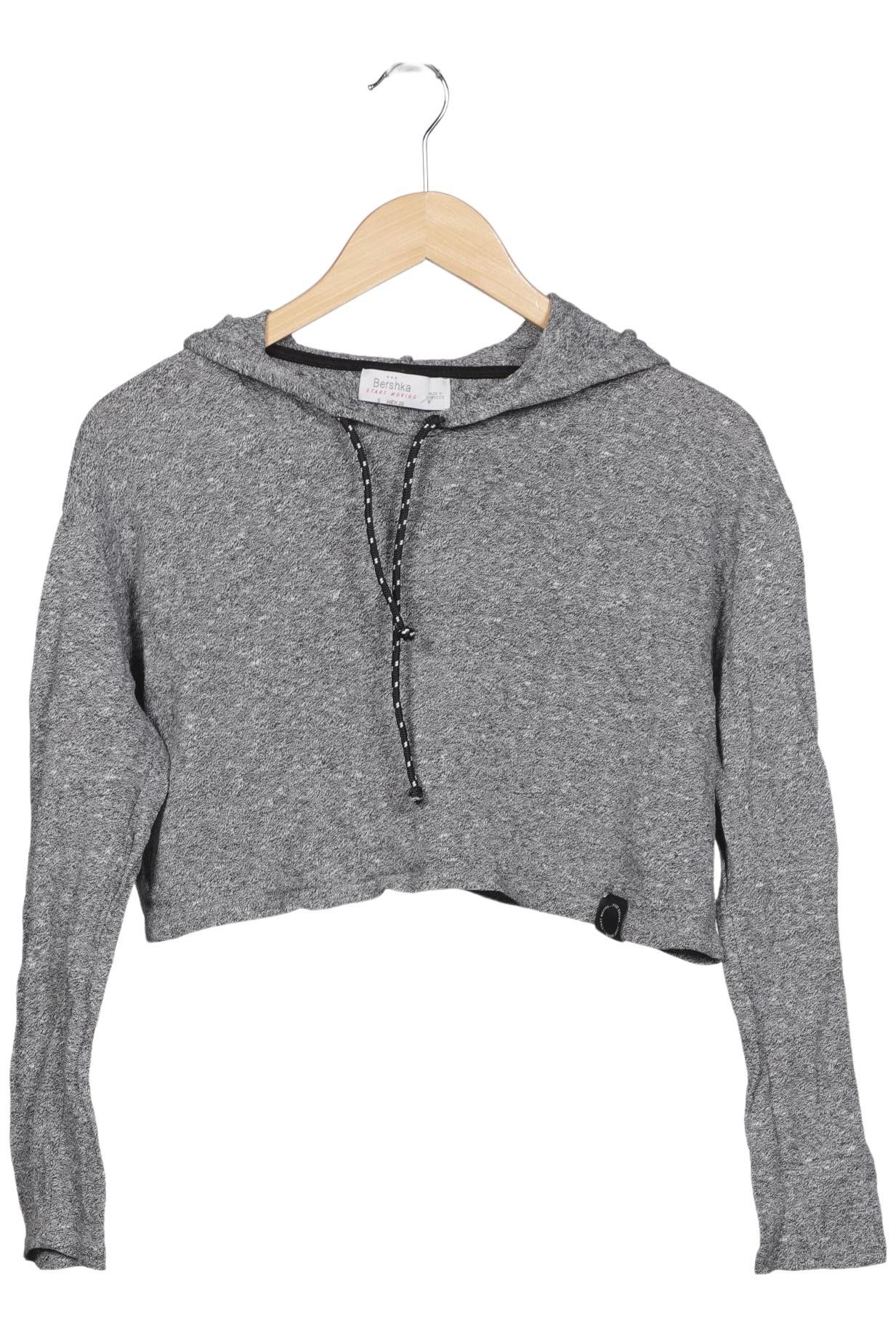 

bershka Damen Kapuzenpullover, grau, Gr. 36