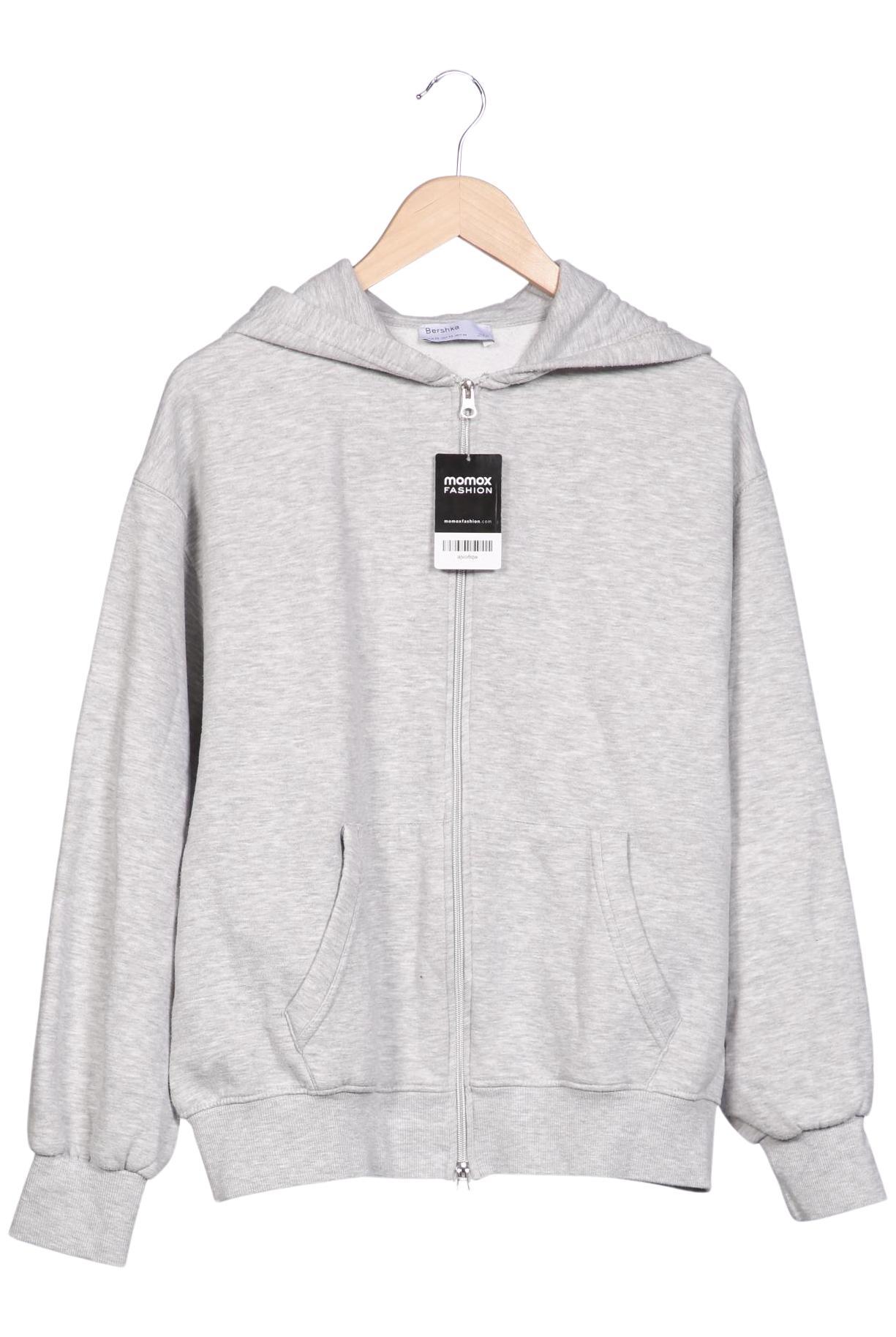 

bershka Damen Kapuzenpullover, grau, Gr. 34