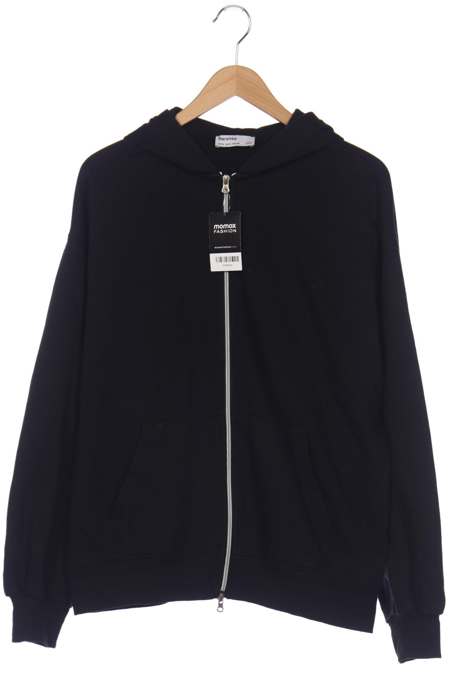 

bershka Damen Kapuzenpullover, schwarz