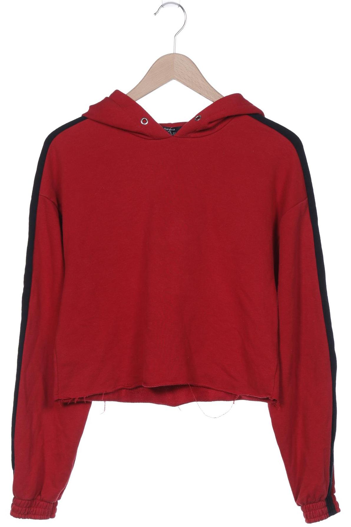 

bershka Damen Kapuzenpullover, rot, Gr. 38