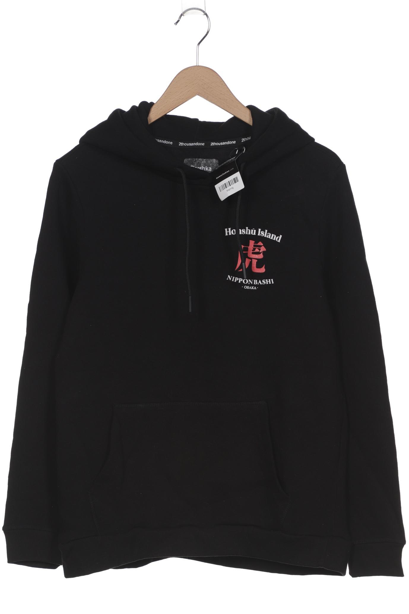 

bershka Damen Kapuzenpullover, schwarz, Gr. 36