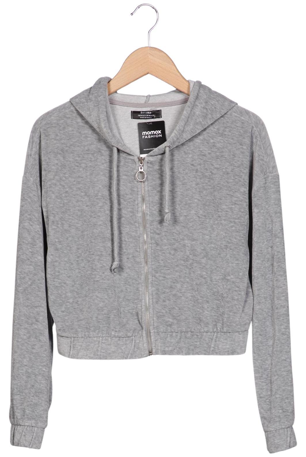 

bershka Damen Kapuzenpullover, grau, Gr. 38