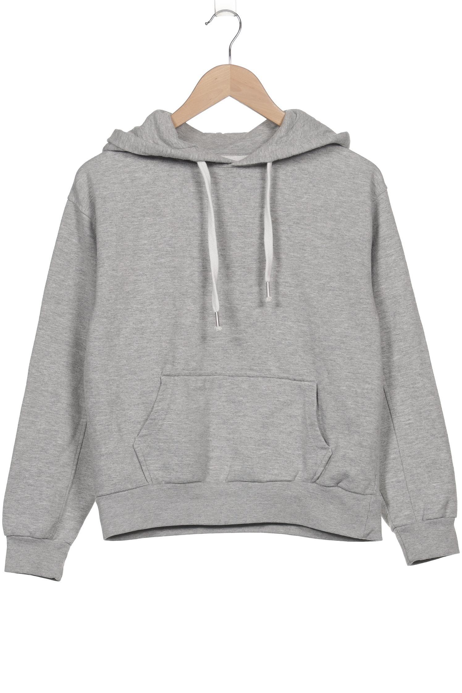 

bershka Damen Kapuzenpullover, grau, Gr. 36