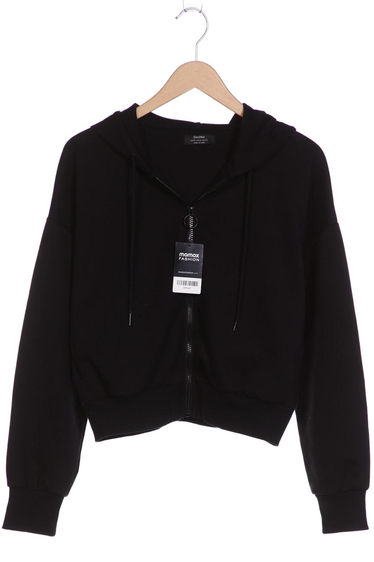 

bershka Damen Kapuzenpullover, schwarz