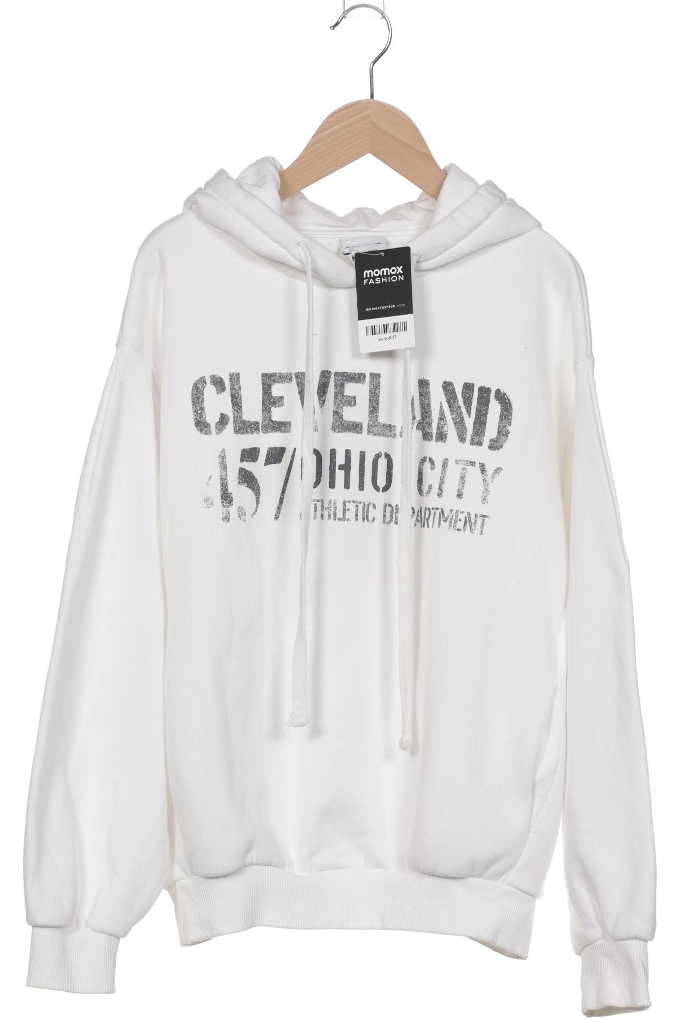 

bershka Damen Kapuzenpullover, weiß, Gr. 42