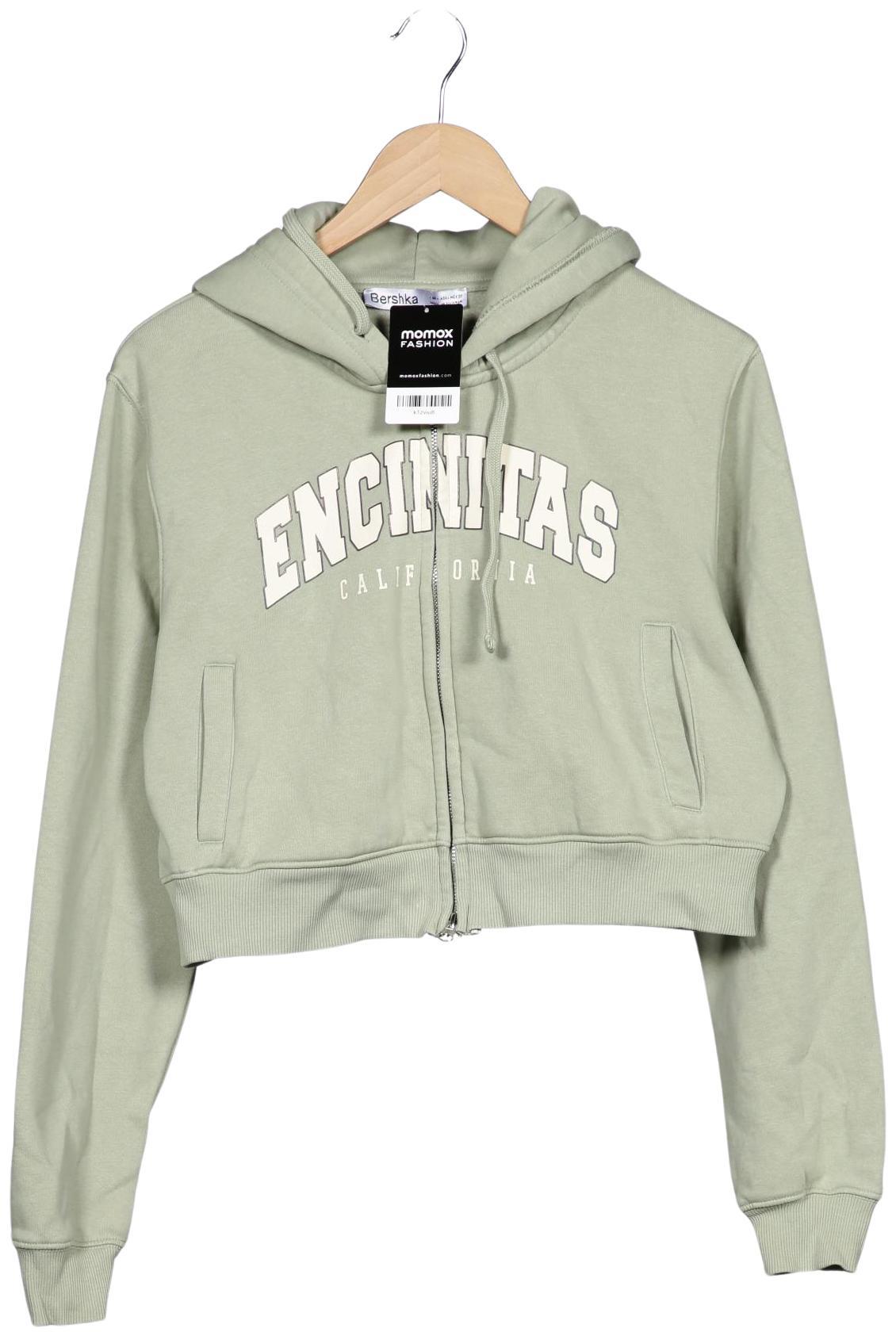 

bershka Damen Kapuzenpullover, hellgrün, Gr. 42