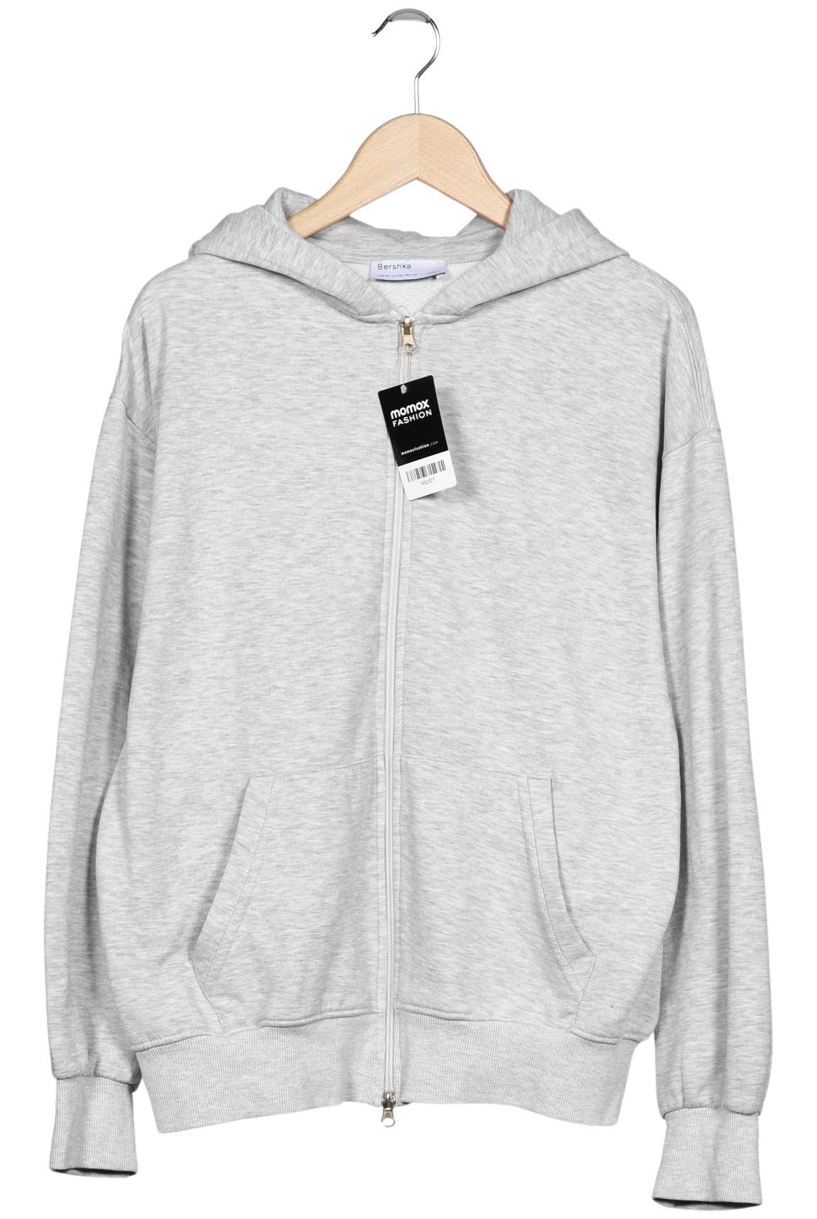 

bershka Damen Kapuzenpullover, grau, Gr. 34
