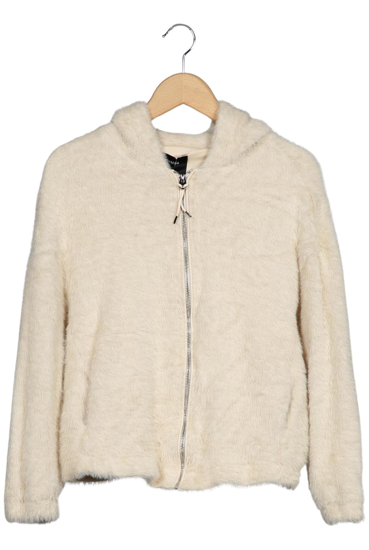 

bershka Damen Kapuzenpullover, cremeweiß, Gr. 38