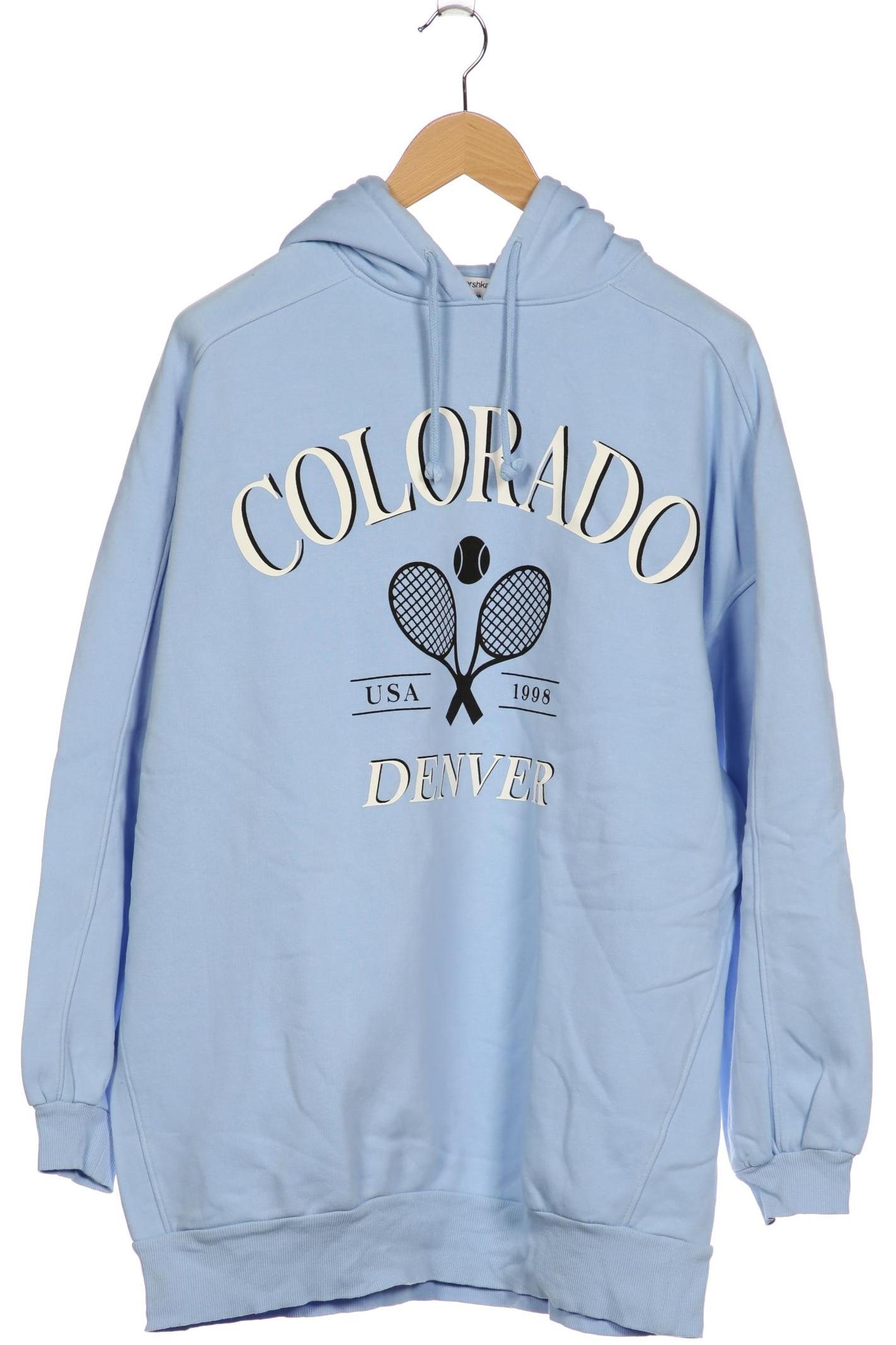 

bershka Damen Kapuzenpullover, hellblau, Gr. 36