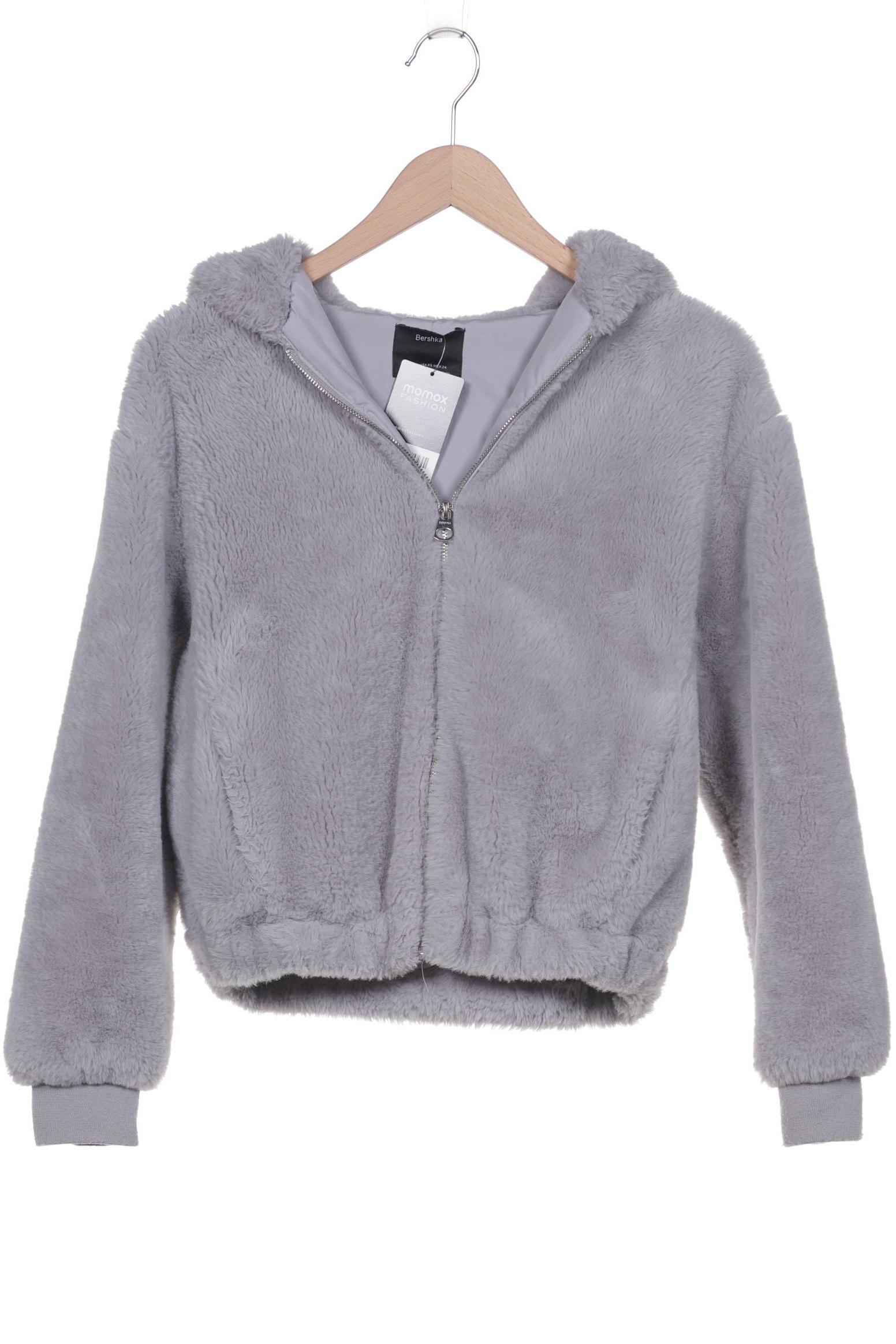 

bershka Damen Kapuzenpullover, grau, Gr. 34