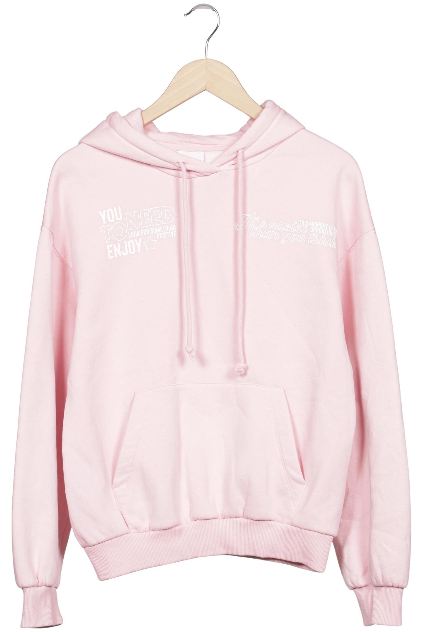 

bershka Damen Kapuzenpullover, pink, Gr. 34