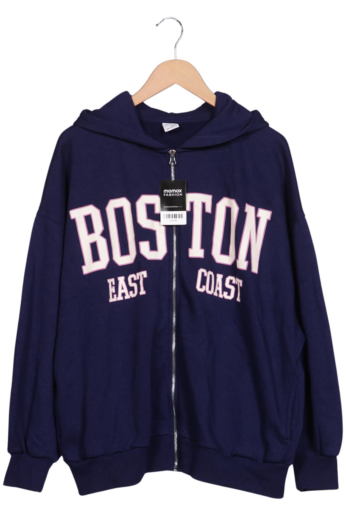 

bershka Damen Kapuzenpullover, marineblau, Gr. 38