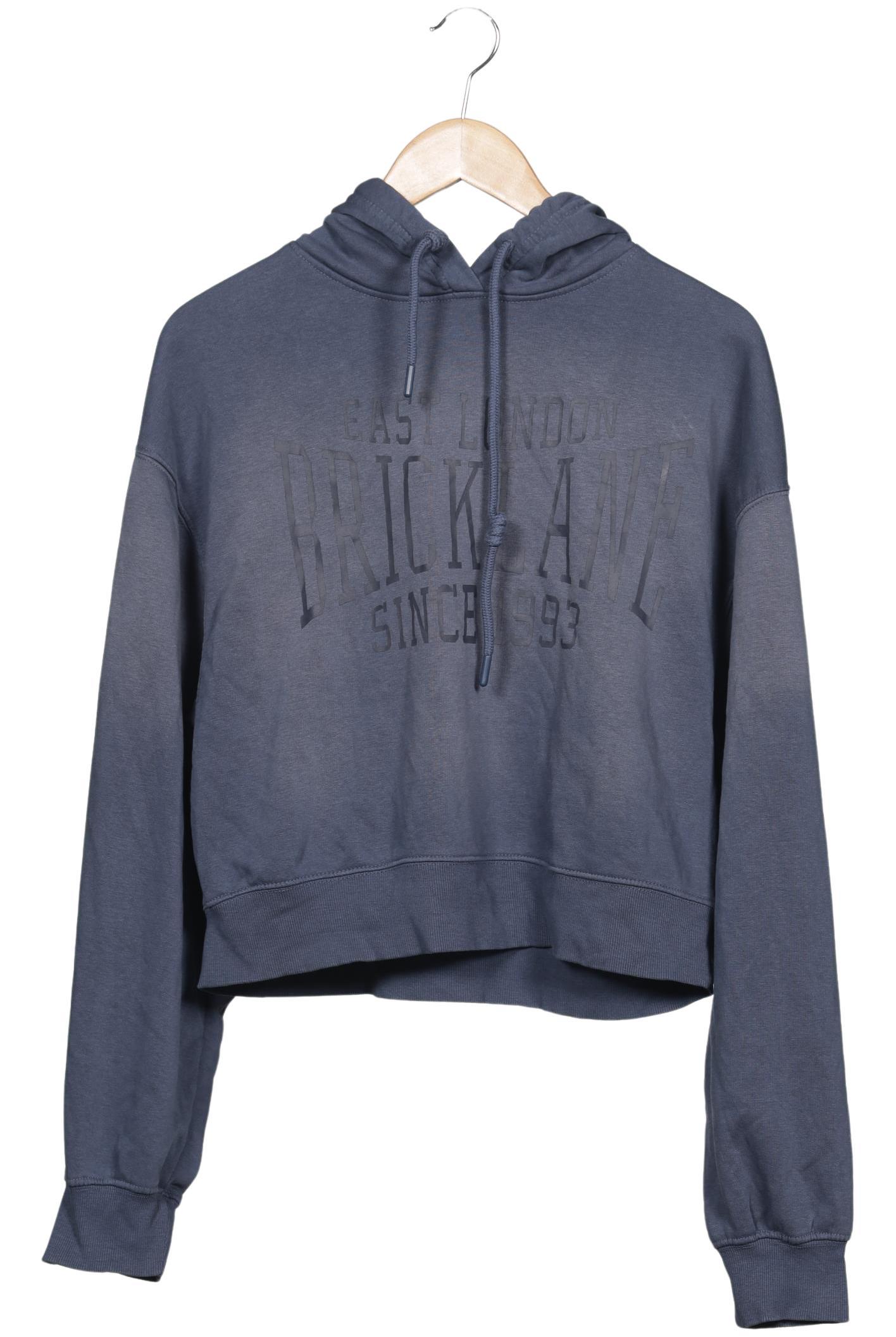 

bershka Damen Kapuzenpullover, blau, Gr. 34