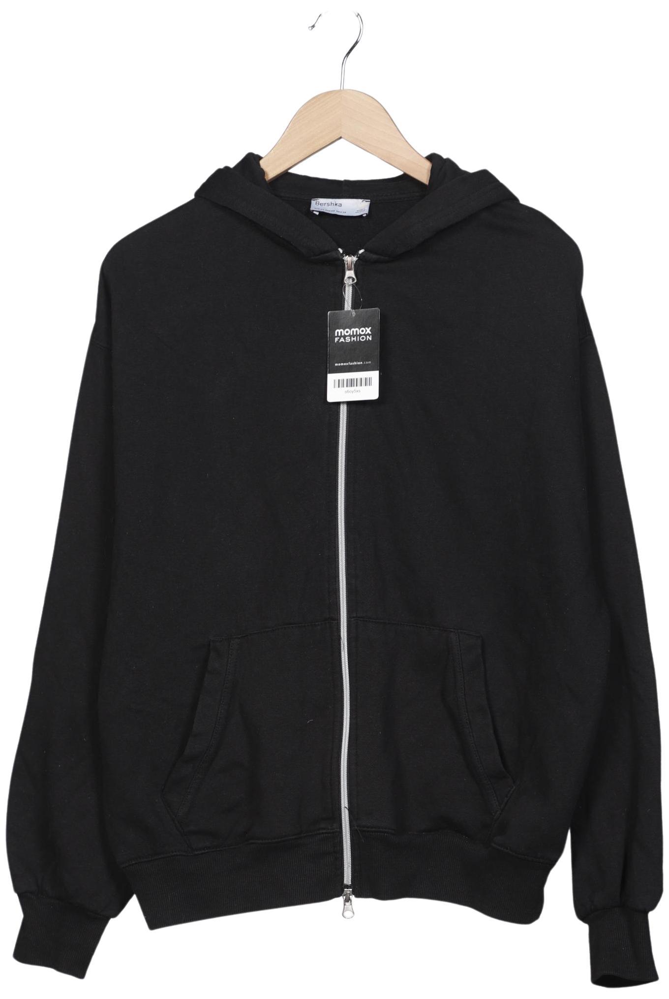 

bershka Damen Kapuzenpullover, schwarz, Gr. 34