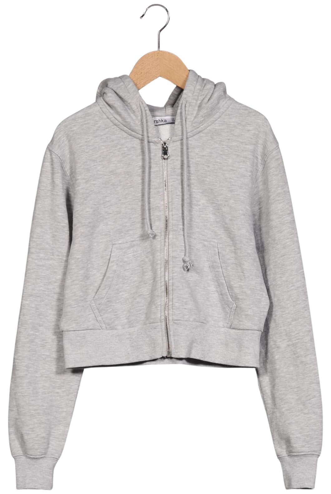 

bershka Damen Kapuzenpullover, grau, Gr. 36