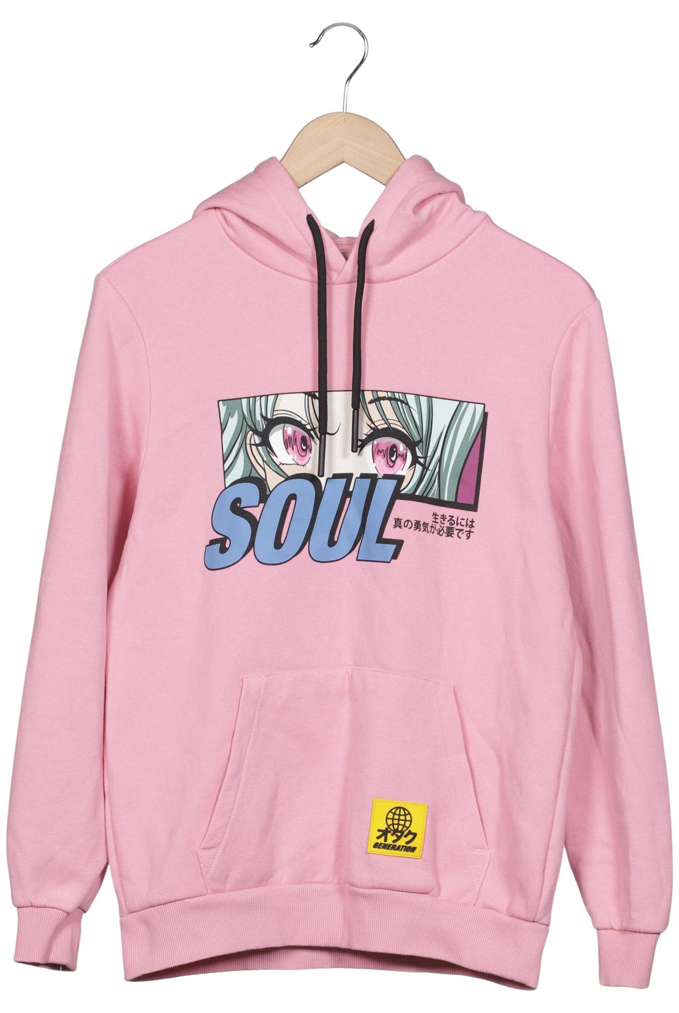 

bershka Damen Kapuzenpullover, pink, Gr. 36