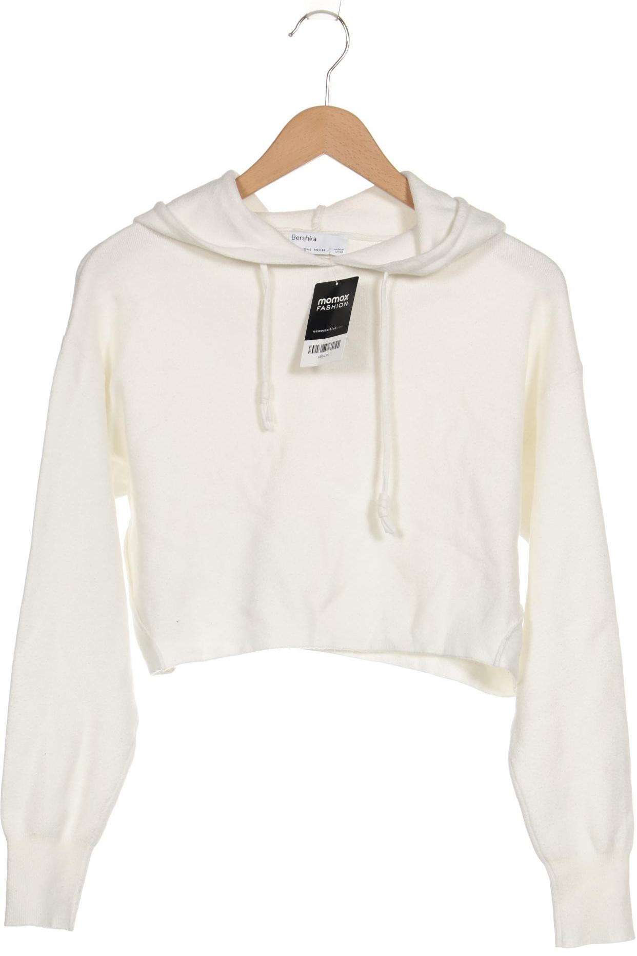 

bershka Damen Kapuzenpullover, weiß, Gr. 36
