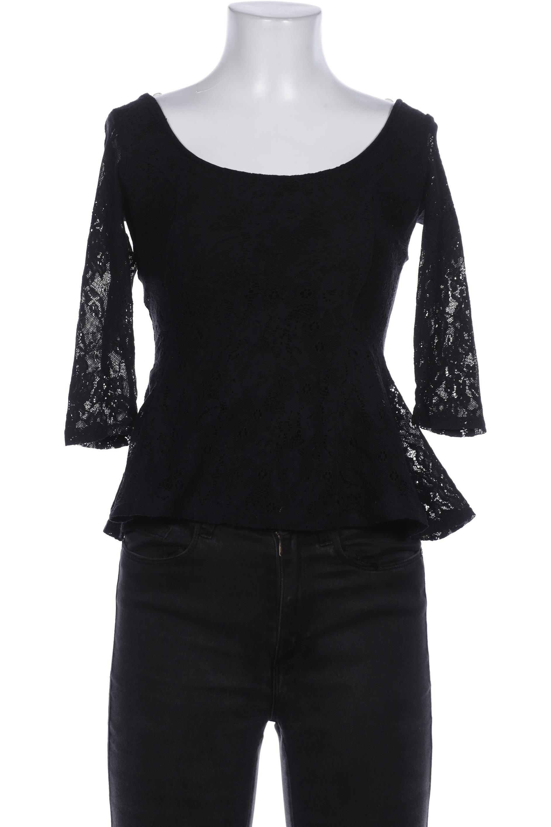 

bershka Damen Langarmshirt, schwarz, Gr. 36