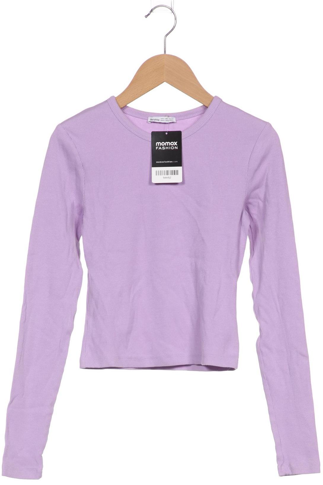 

bershka Damen Langarmshirt, flieder, Gr. 36