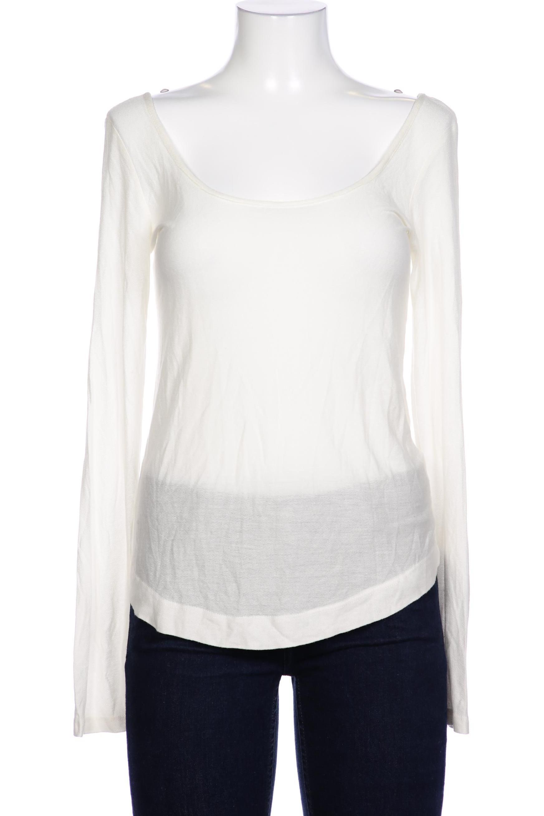 

bershka Damen Langarmshirt, weiß, Gr. 38