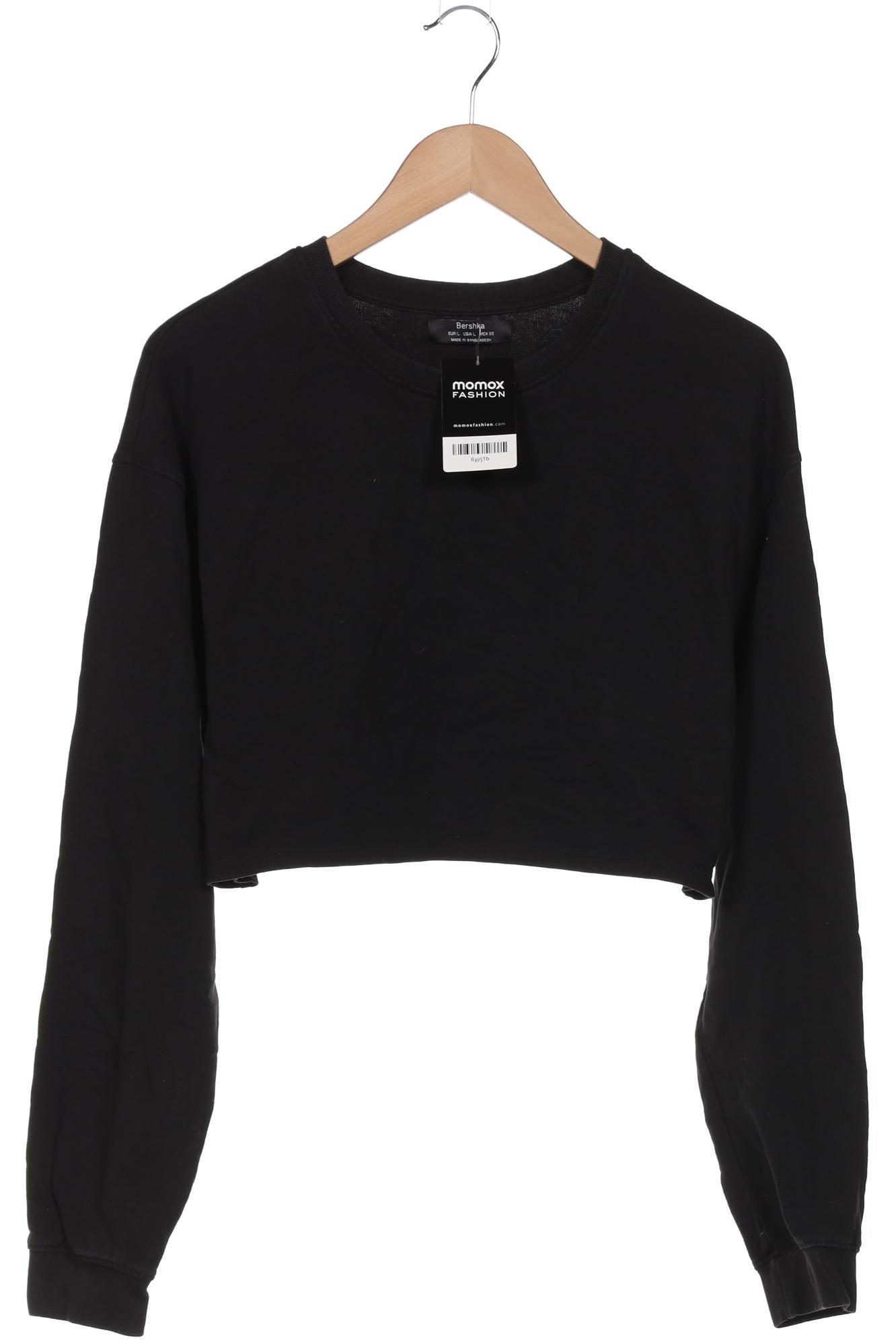 

bershka Damen Langarmshirt, schwarz, Gr. 42