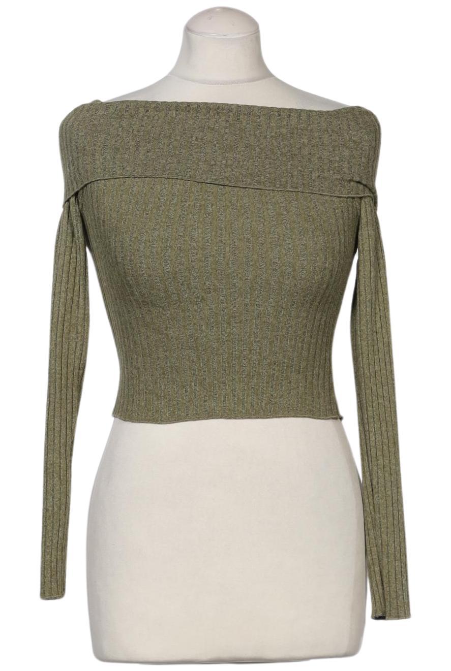 

bershka Damen Langarmshirt, grün, Gr. 36