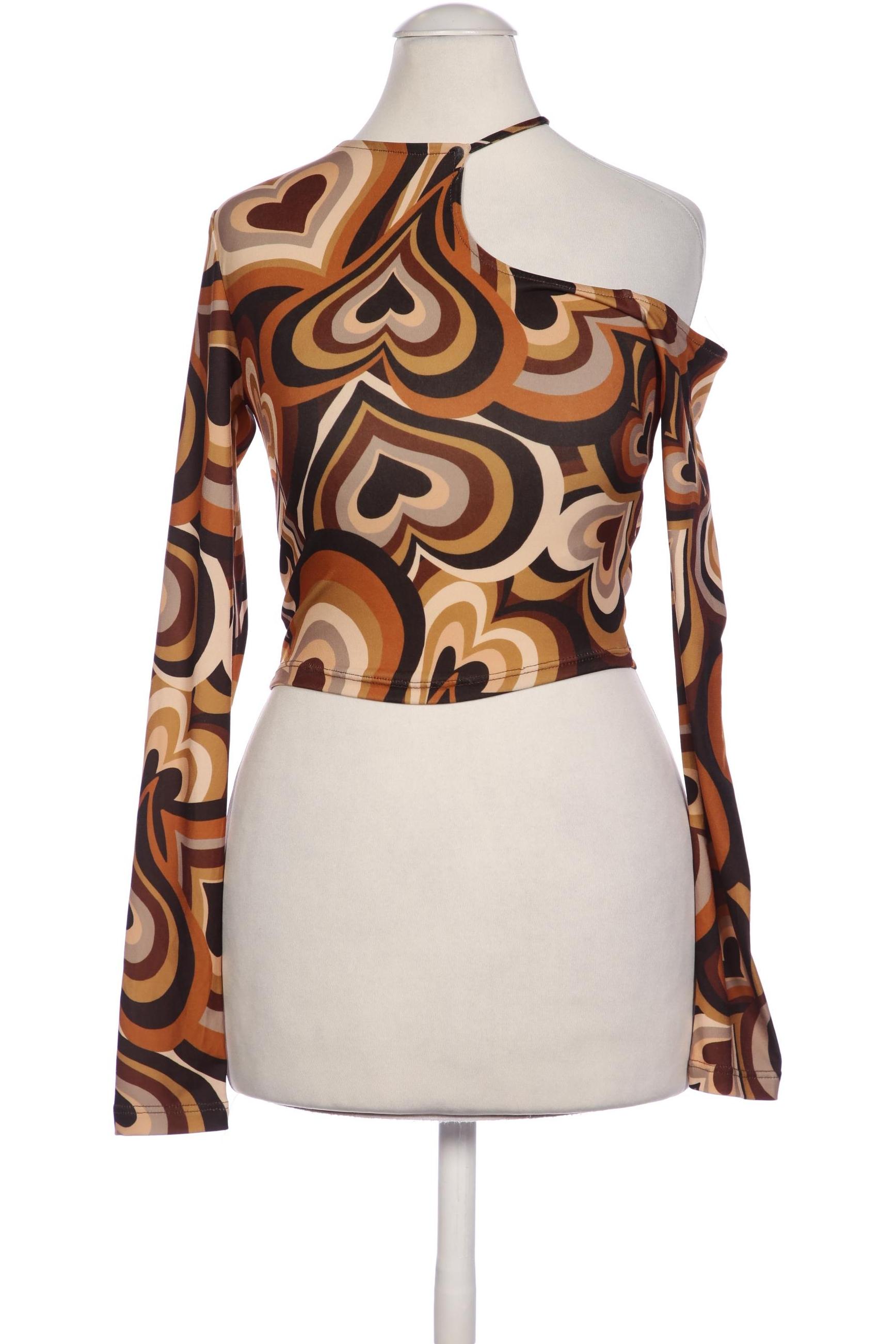 

bershka Damen Langarmshirt, braun, Gr. 34