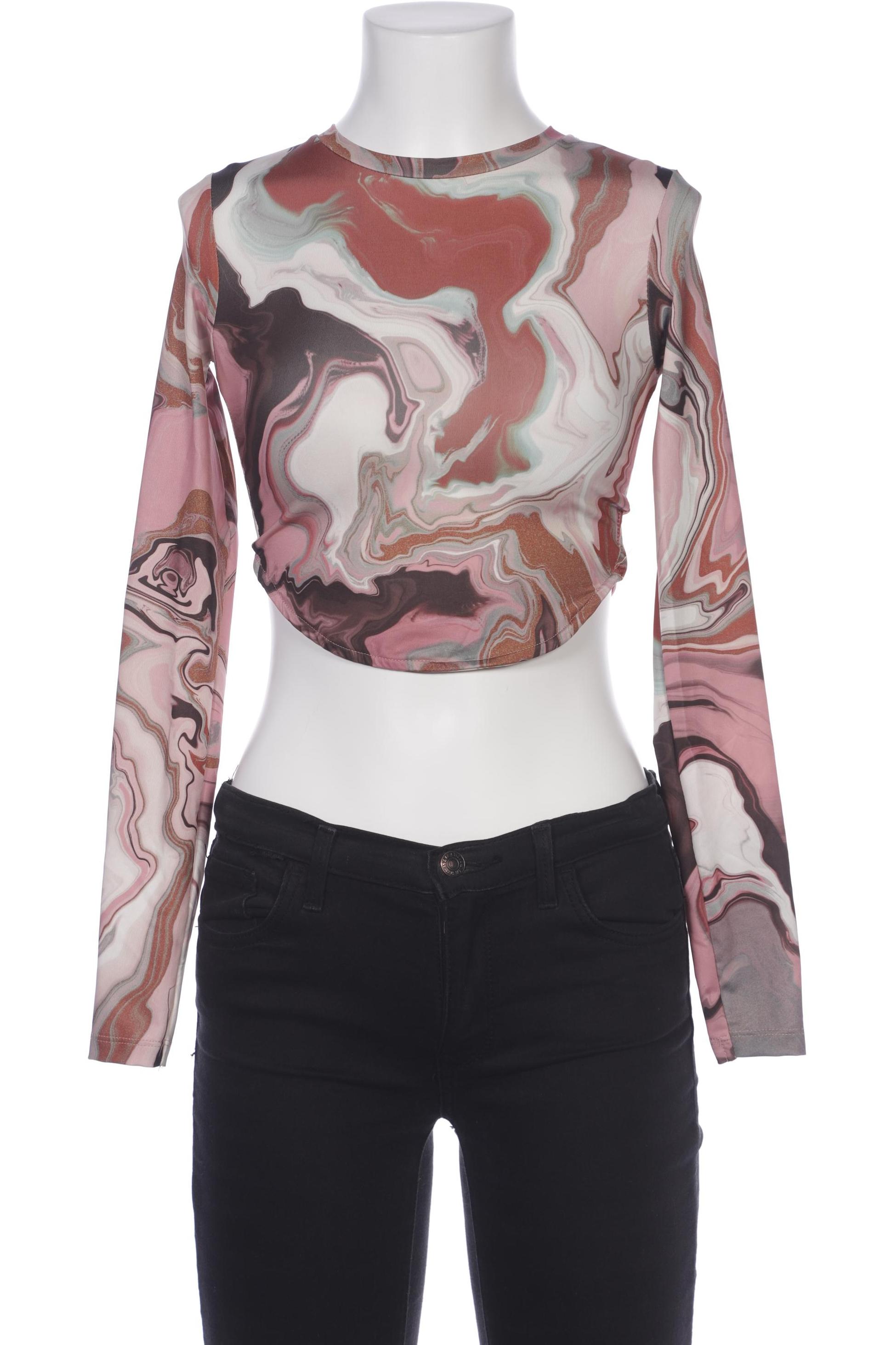 

bershka Damen Langarmshirt, mehrfarbig, Gr. 34