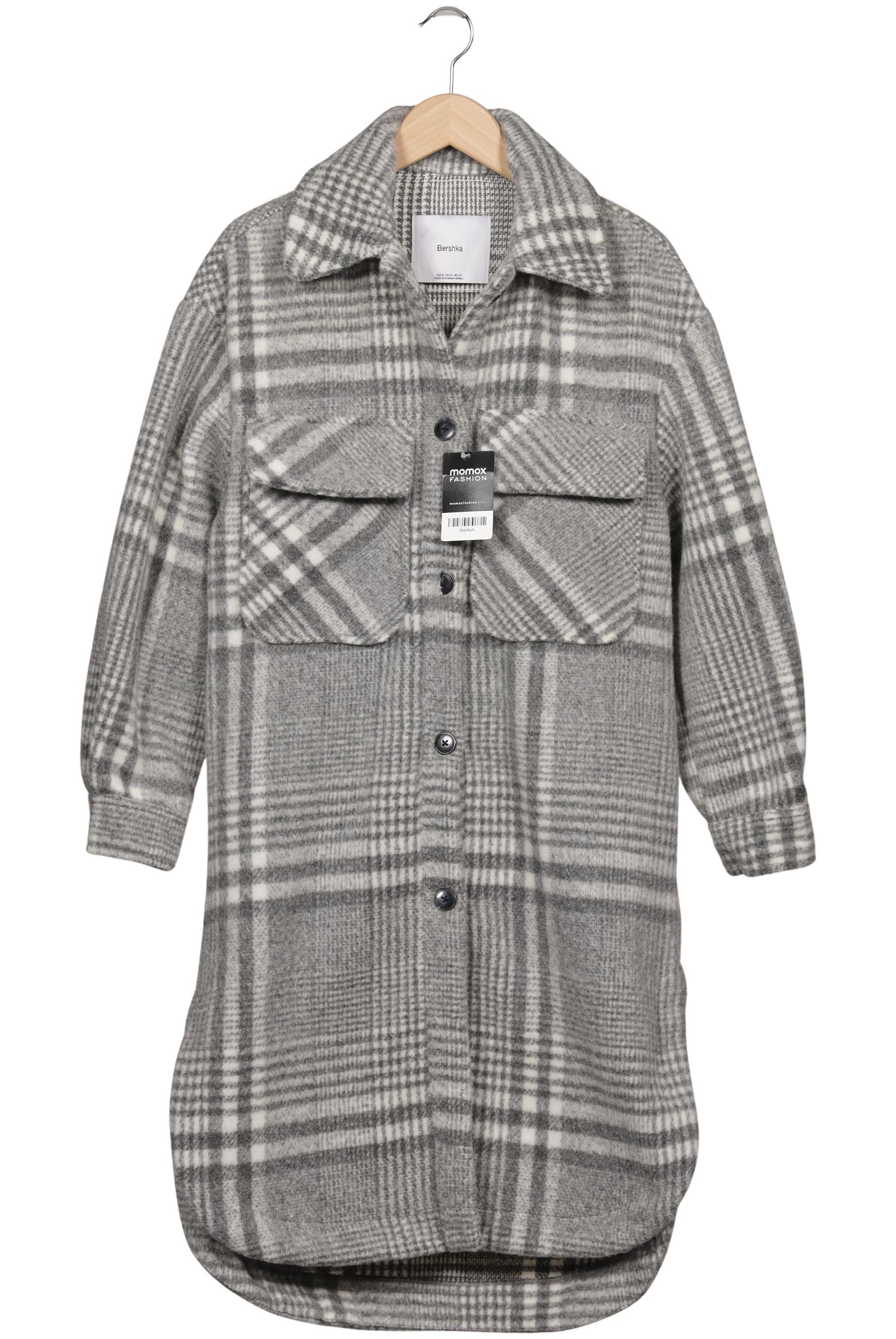 

bershka Damen Mantel, grau, Gr. 38