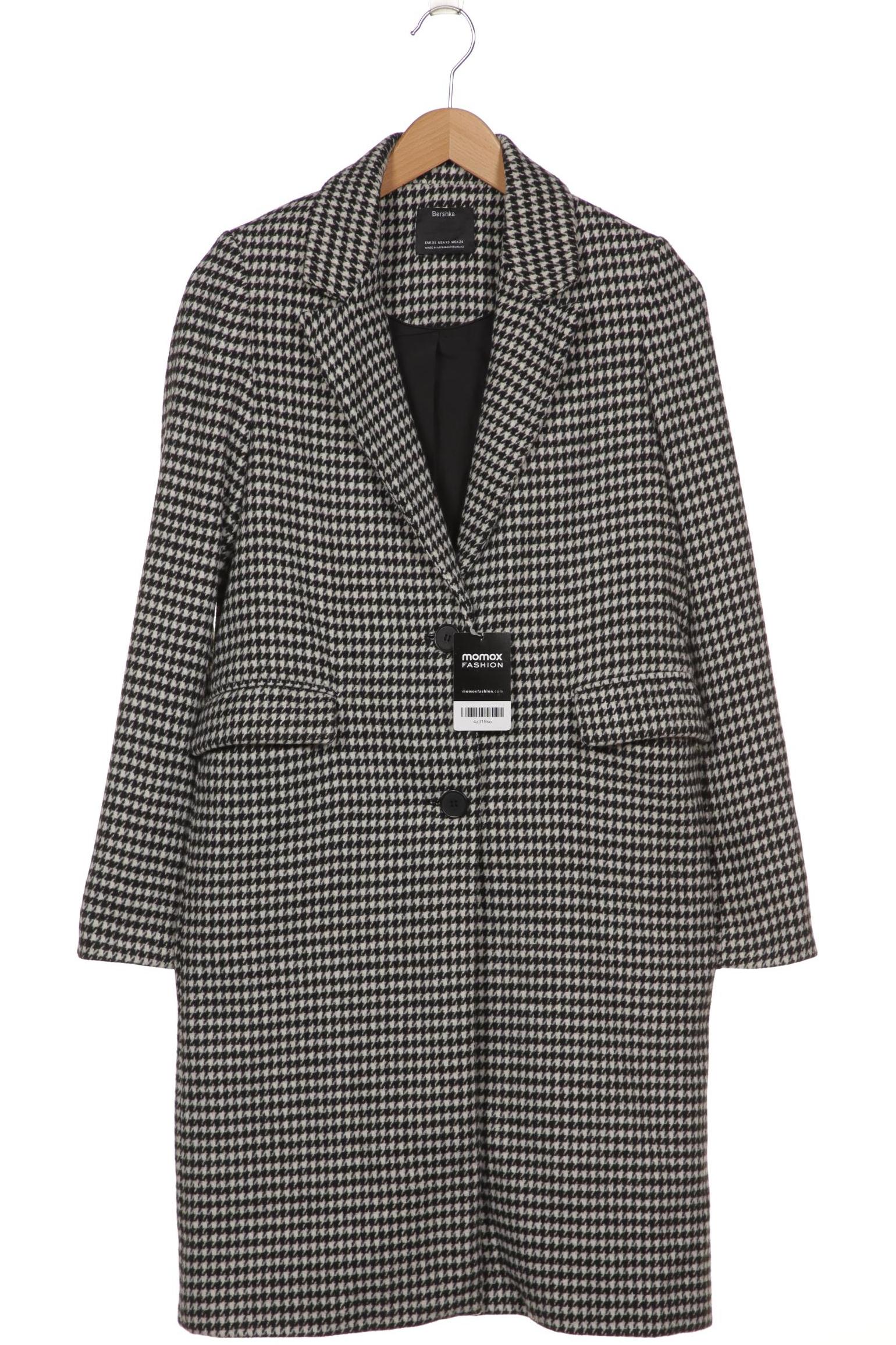

bershka Damen Mantel, schwarz, Gr. 34