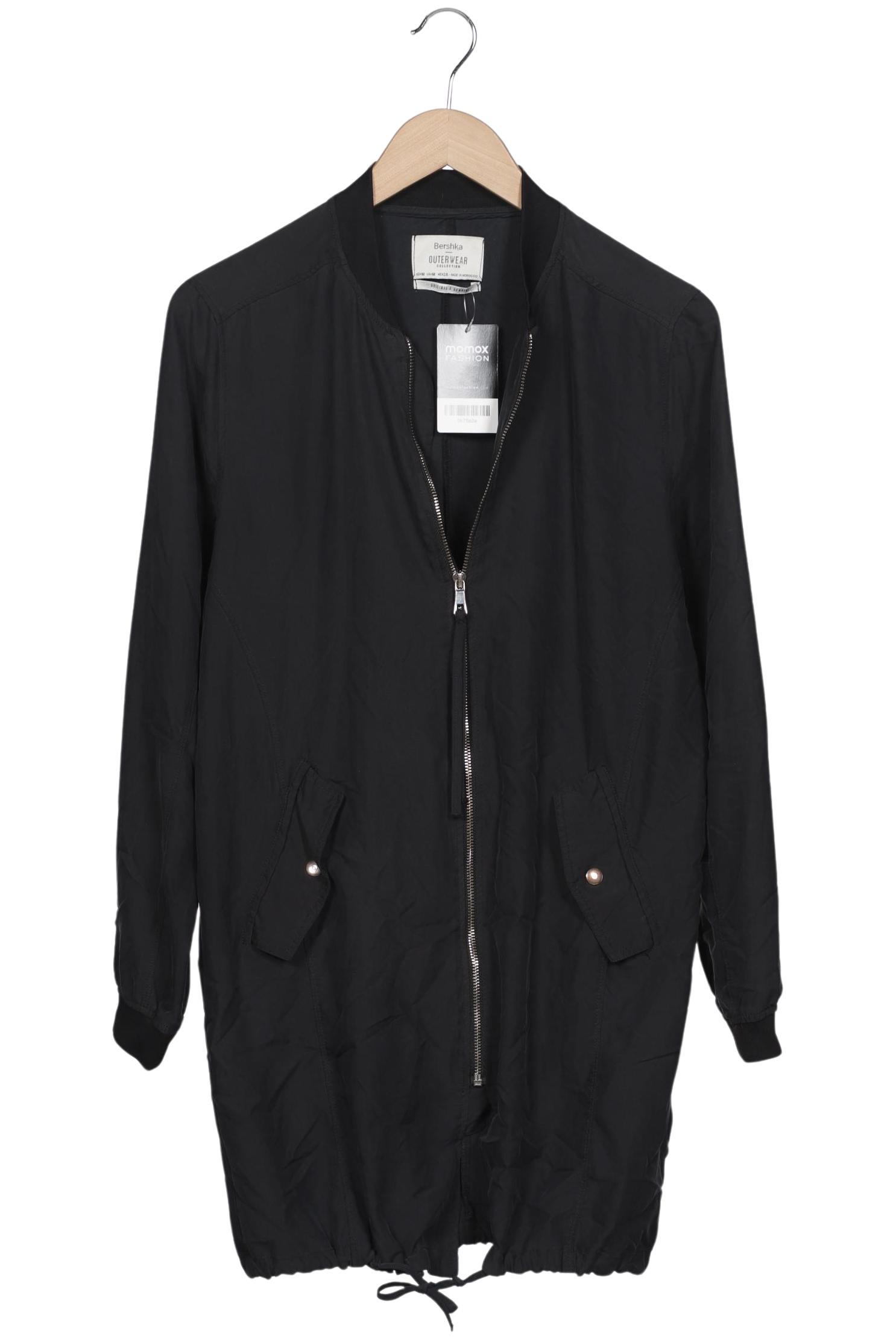 

bershka Damen Mantel, schwarz, Gr. 38
