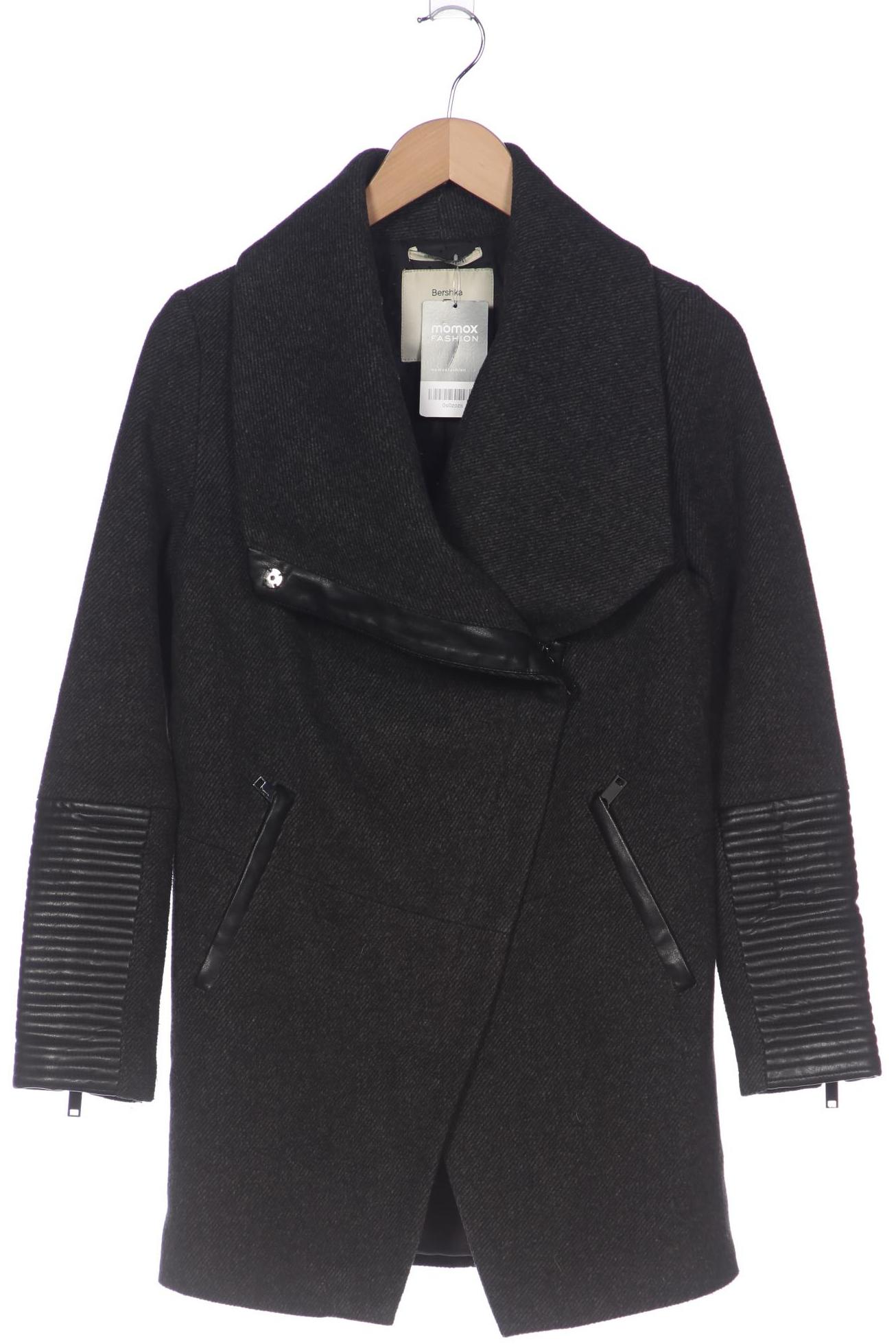 

bershka Damen Mantel, grau, Gr. 34