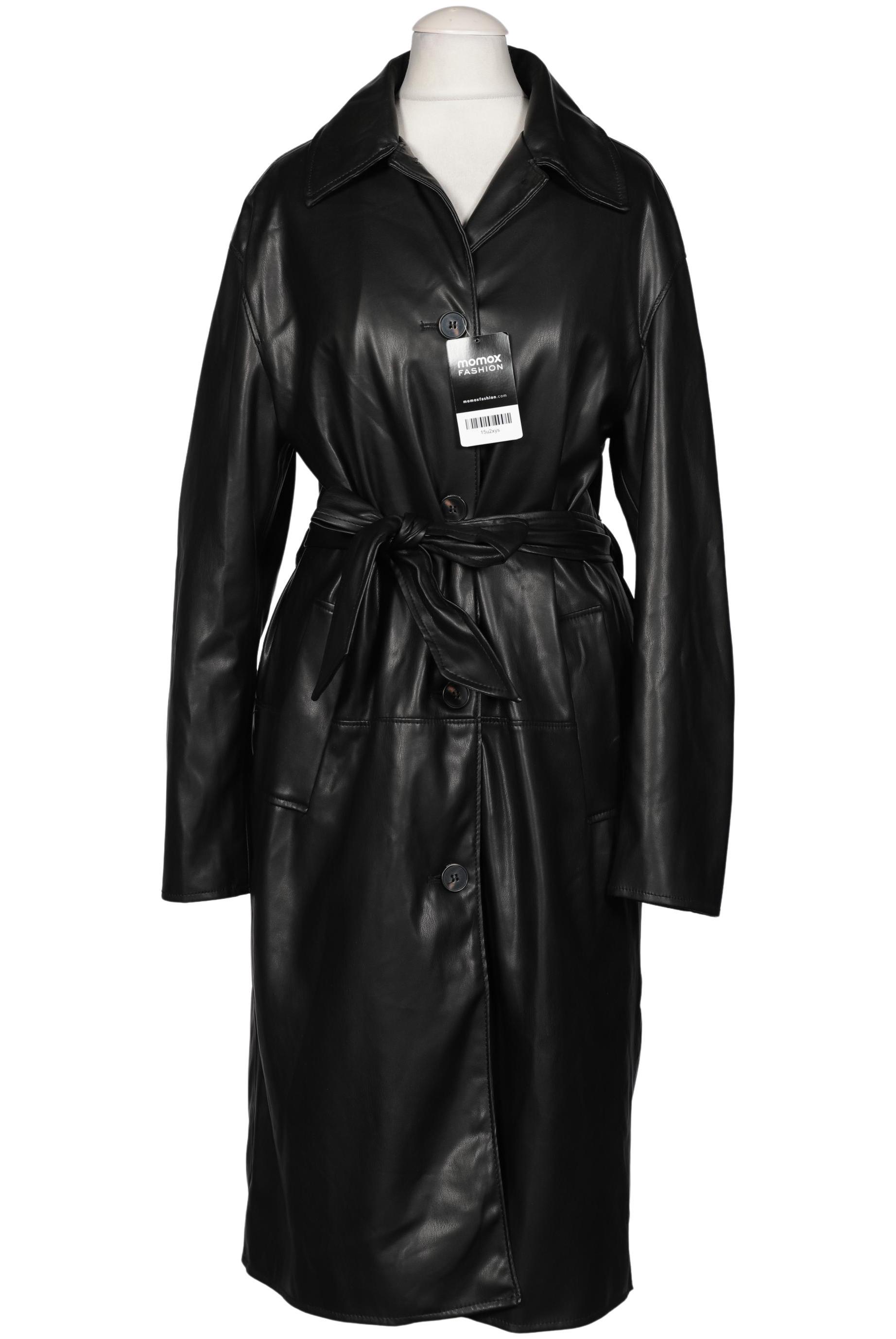 

bershka Damen Mantel, schwarz, Gr. 34